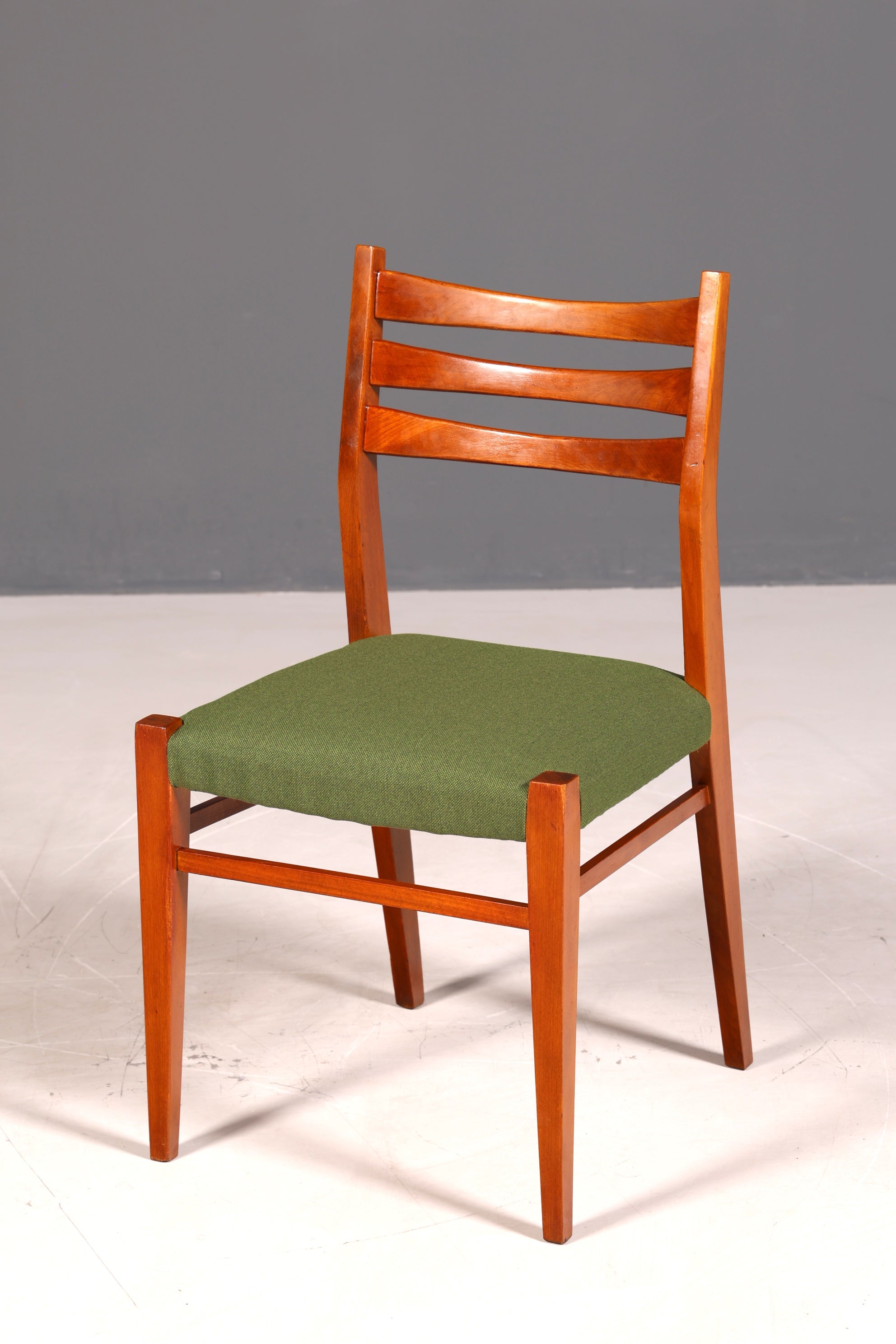 4x Mid Century Teak Holz Stühle Made in Denmark Retro Stuhlset Danish Design Vintage Küchenstühle
