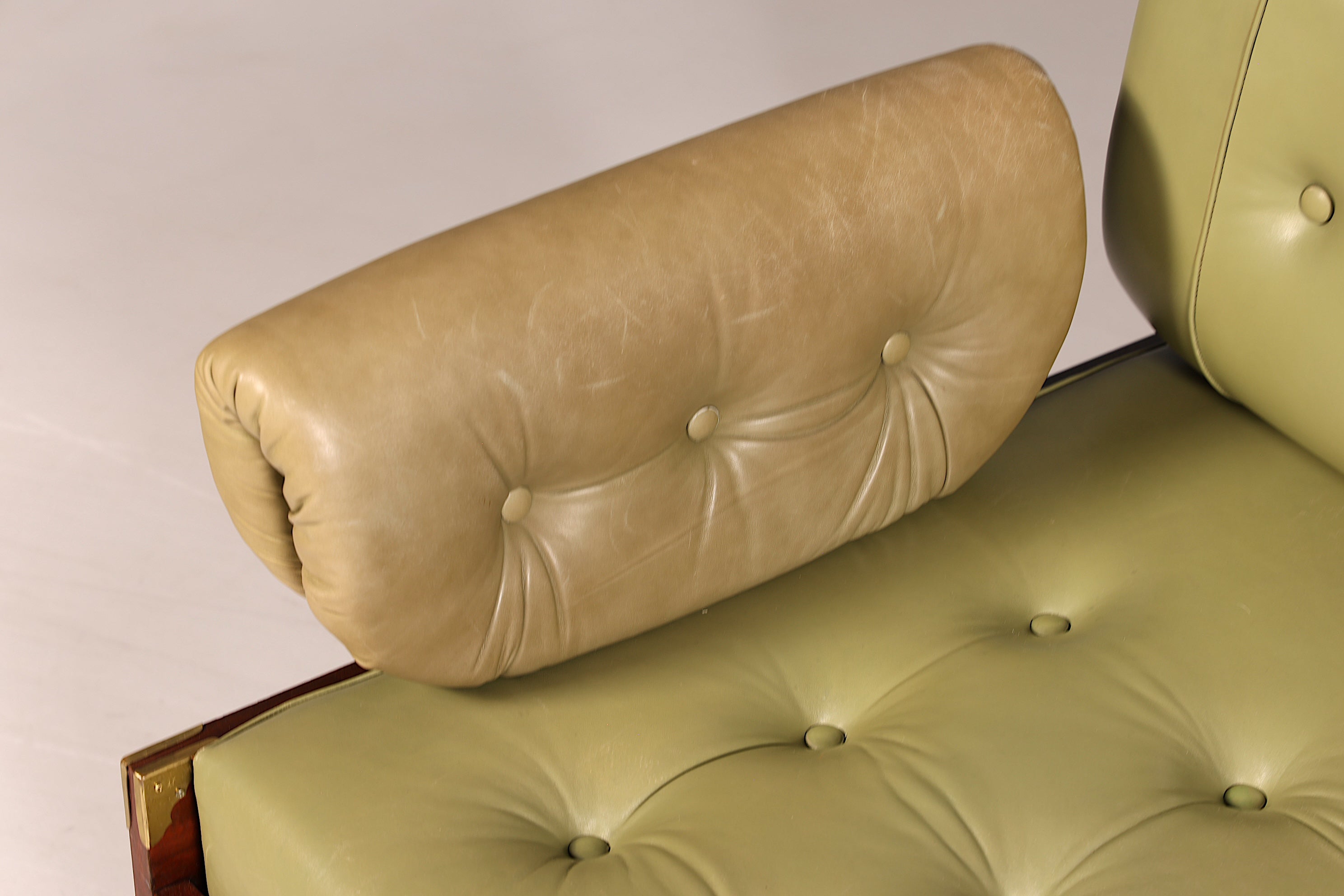Seltenes Maritim Sofa Daybed Schlafcouch Englischer echt Leder Military Chest Bett Antik