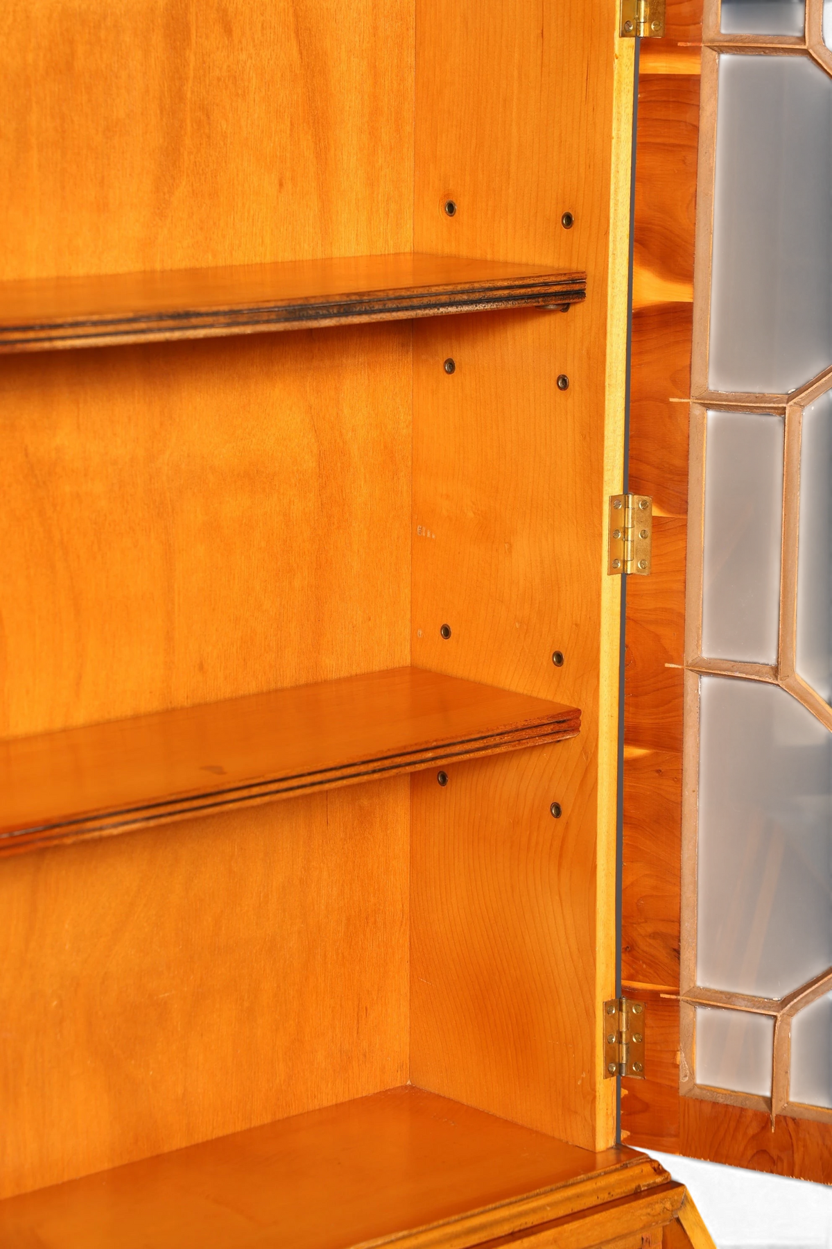 G011 Finish cm, Stilvoller Englischer Sekretär Büro Aufsatzsekretär Eibe Antik Stil Vitrinen Schrank UK