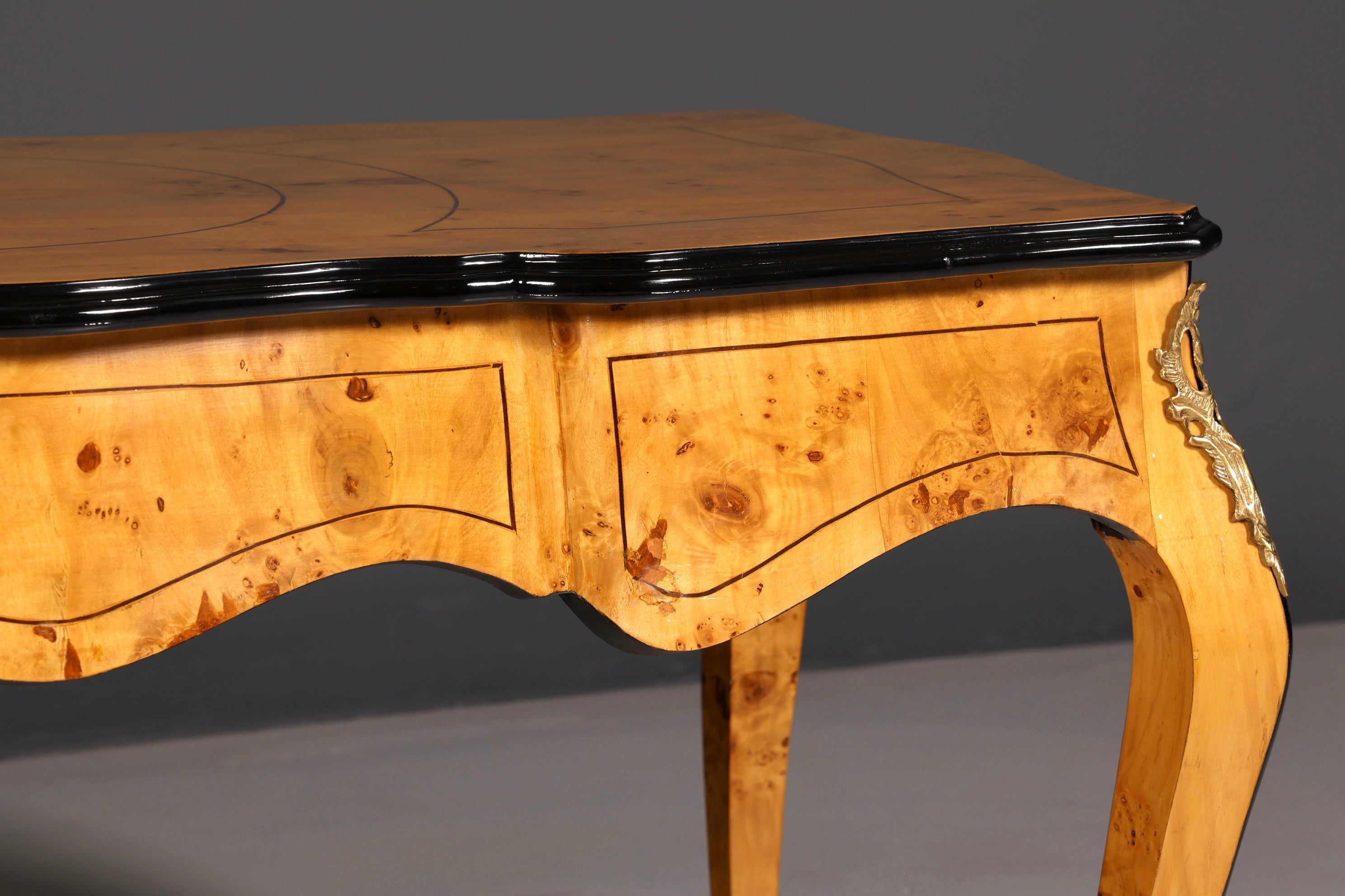 Wunderschöner Louis XV Stil Schreibtisch French Office Desk Antik Stil Bürotisch Massivholz