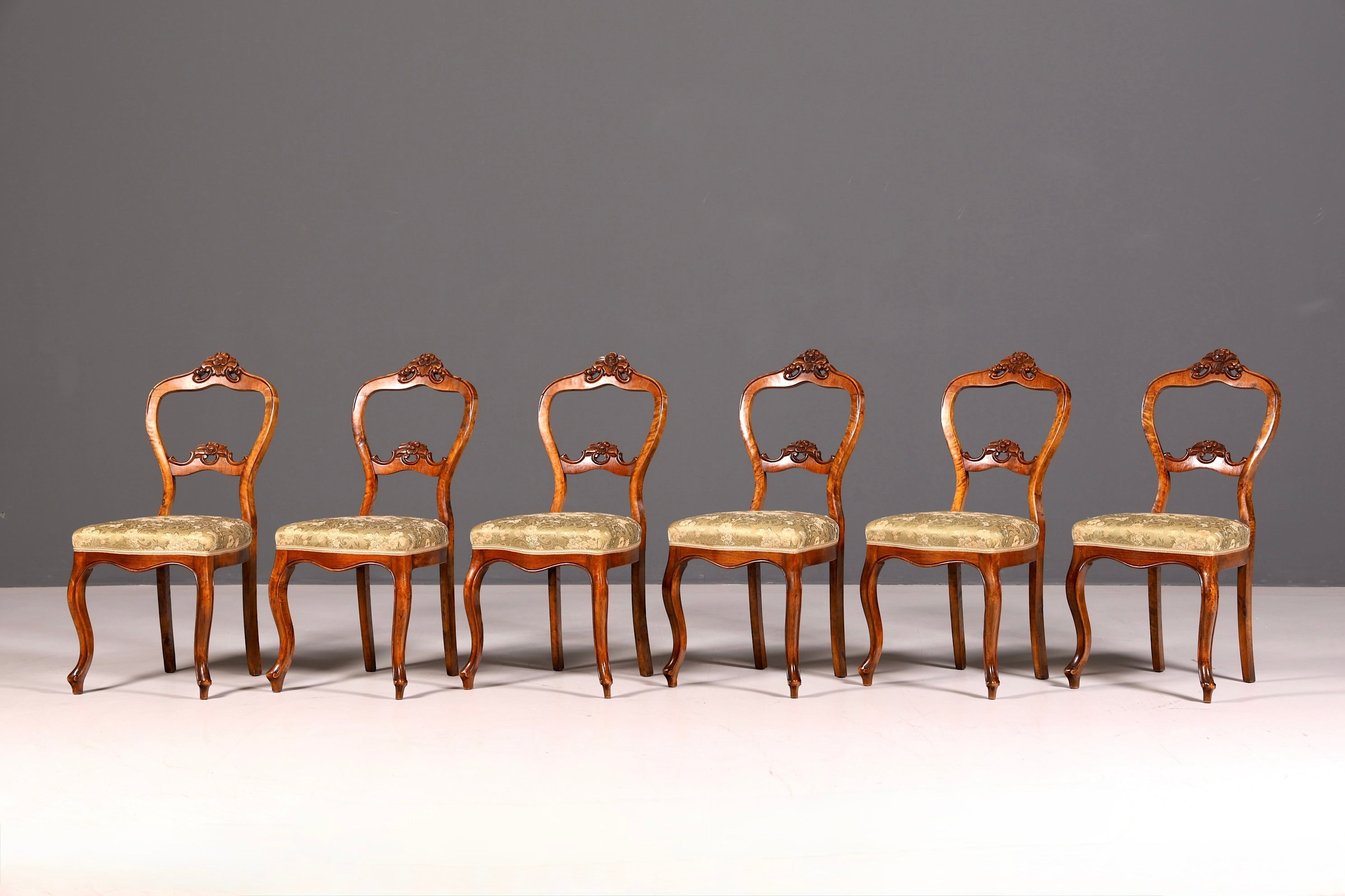 6x Traumhafte Louis Philippe Stil Stühle Biedermeier Stuhl Set Antik Küchenstühle Esszimmer Stühle