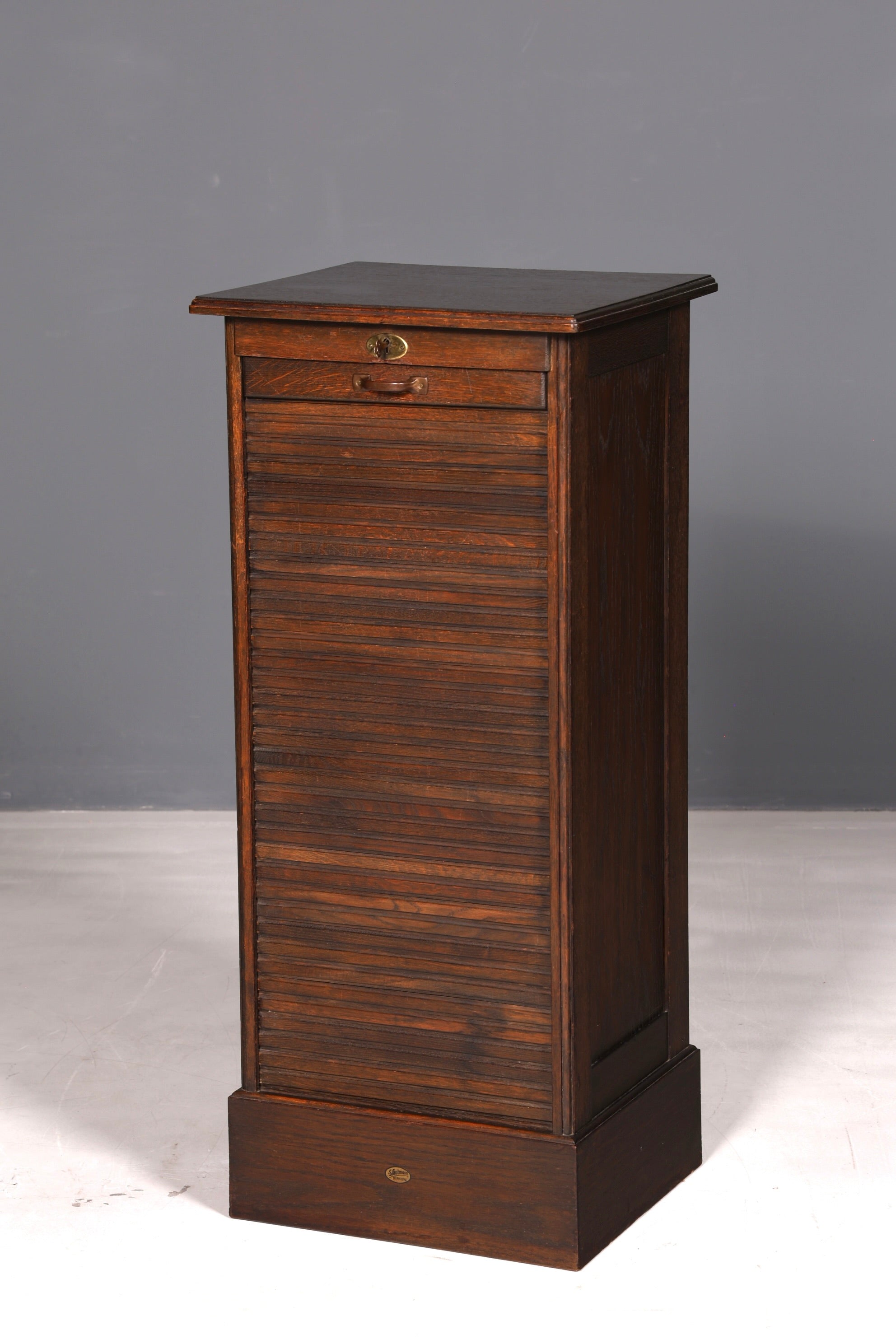 Simple Bauhaus tambour cabinet roll-front cabinet filing cabinet Art Deco office cabinet antique vintage