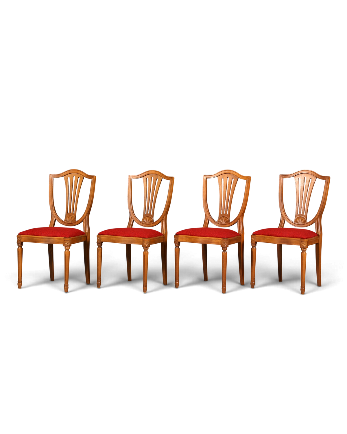 Wunderschöne 4er Set Englische Stühle Regency 60er Jahre Dining Chairs Antik Polsterstühle