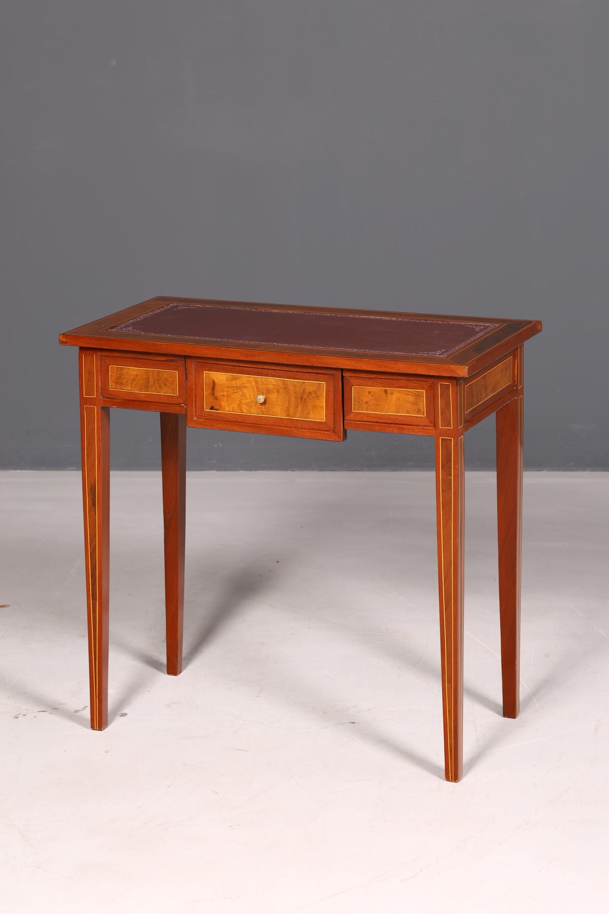 Beautiful delicate French desk in antique style, genuine wood office table