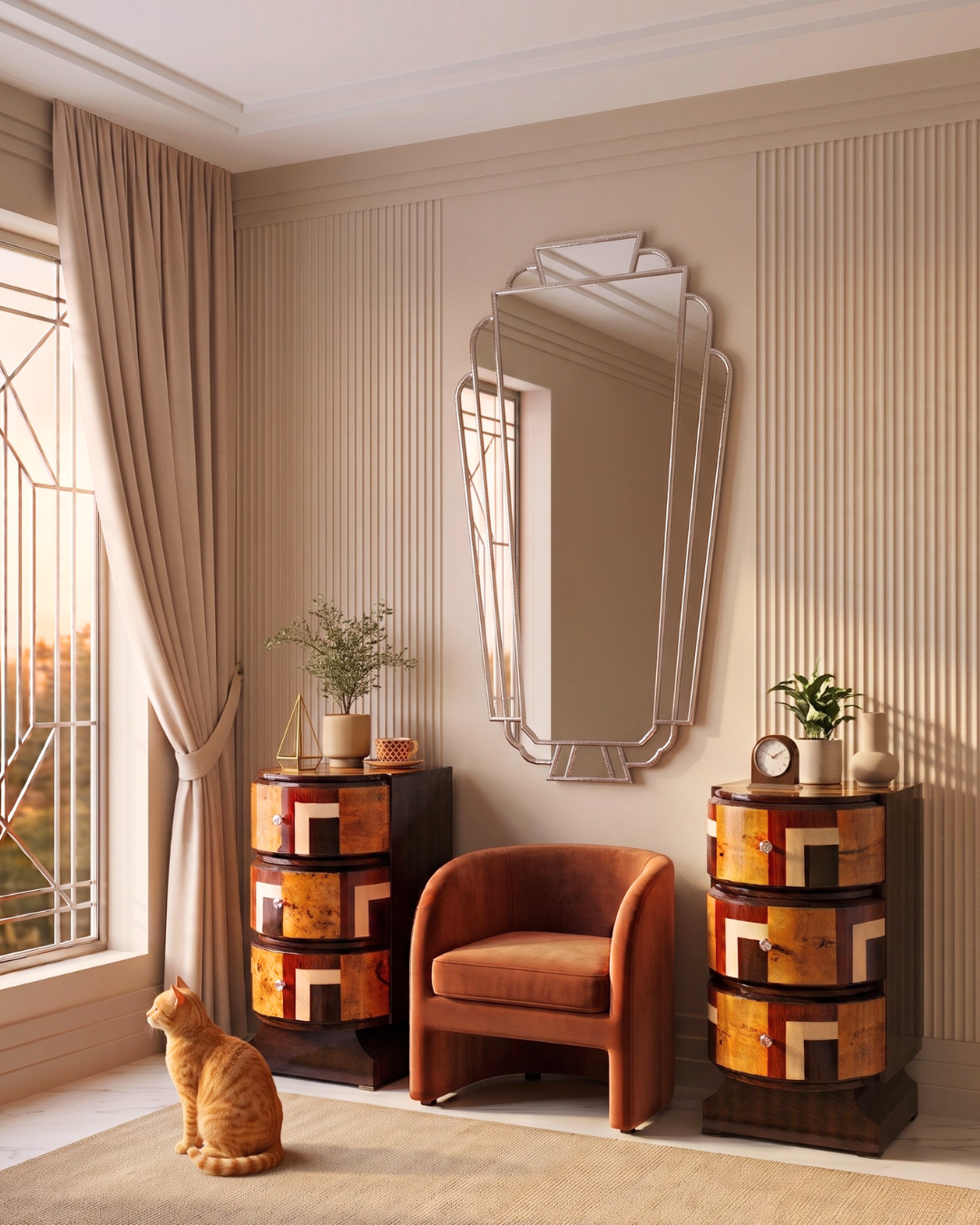 Zwei Wunderschöne Art Deco Stil Kommoden - Einzigartige Möbelstücke für jeden Raum