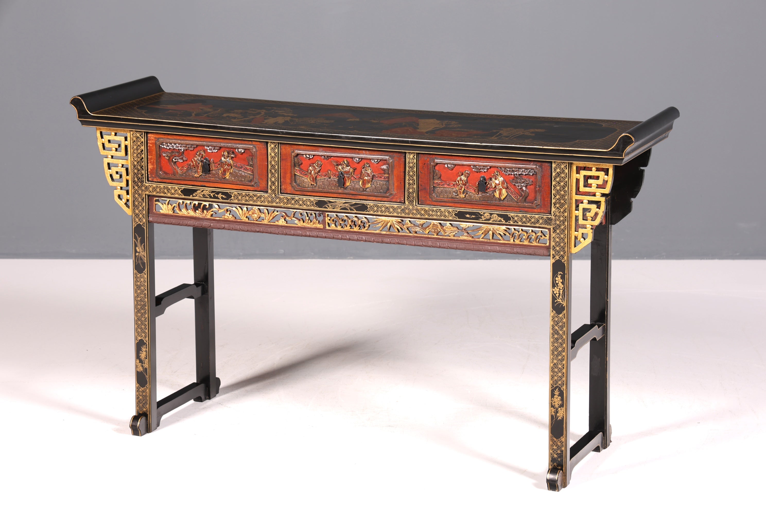 Wunderschöner Chinesische Konsole Altartisch China Tisch mit Asiatischen Motiven Ablagetisch Asia Antik