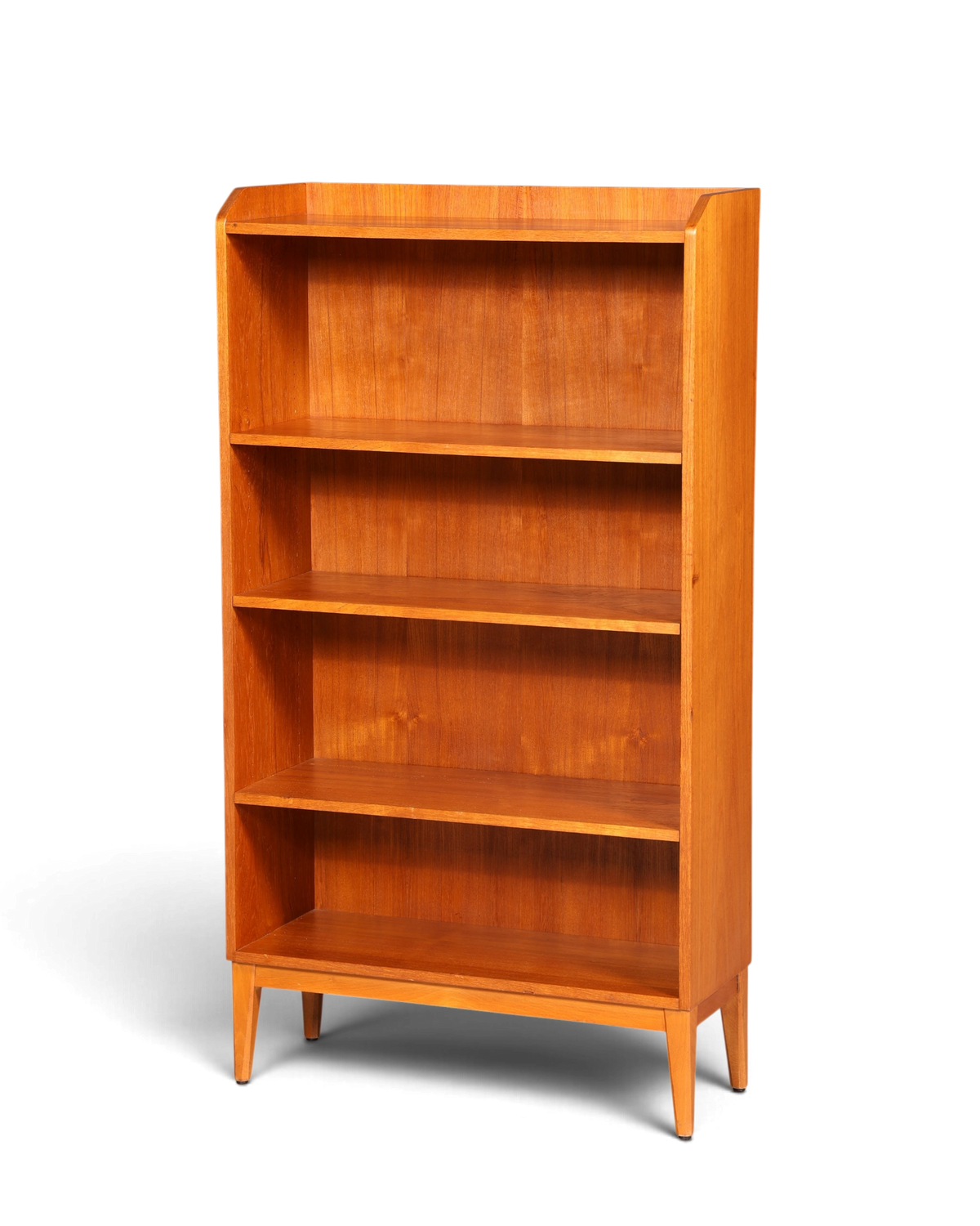 Hauptstadt Möblerei Mid Century Bücherregal aus massivem Holz mit höhenverstellbaren Böden im 60er Jahre Design