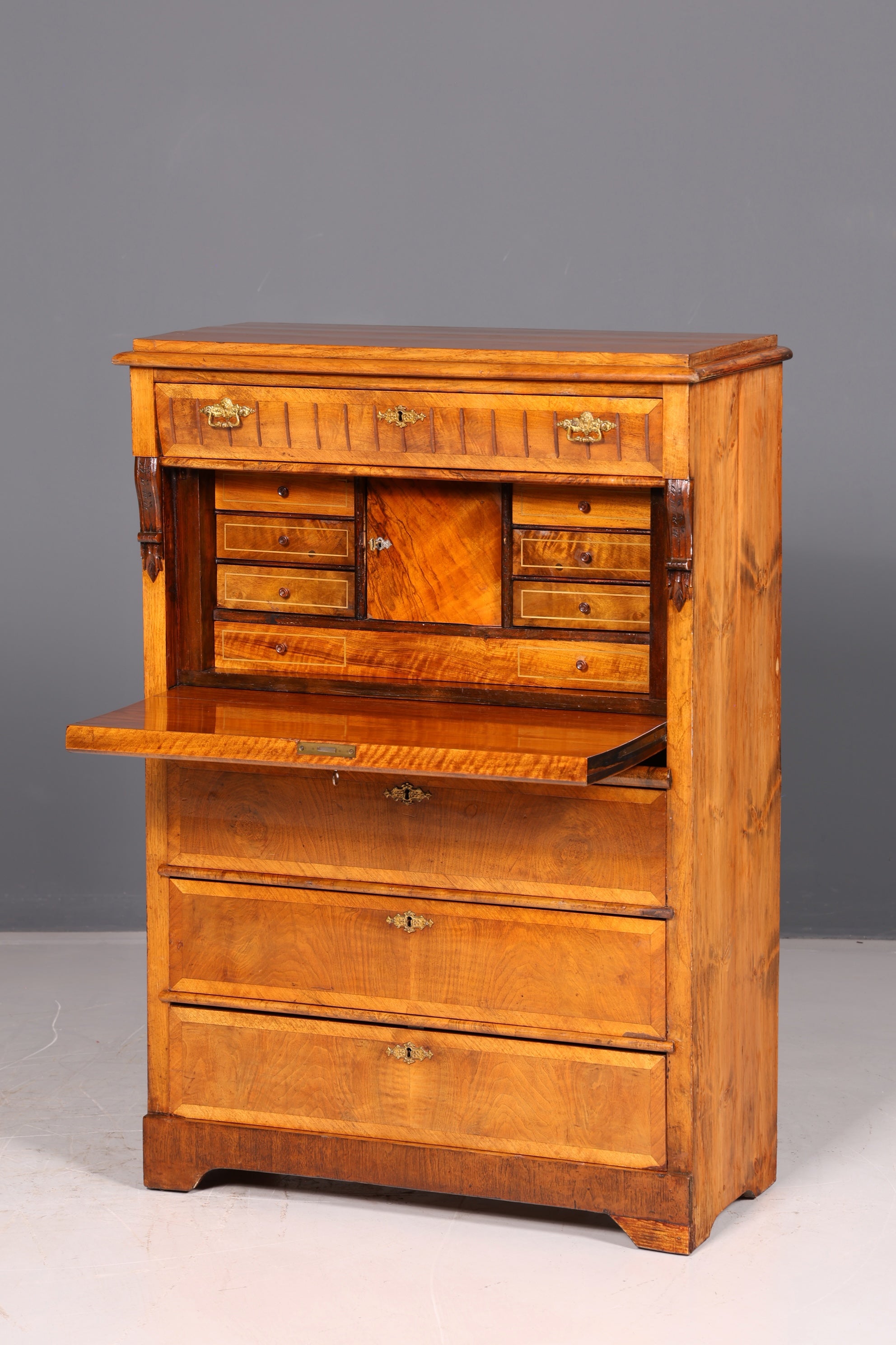 Wunderschöner Gründerzeit Sekretär Kommode Jugendstil Schubladenkommode Antik Vertiko Vintage
