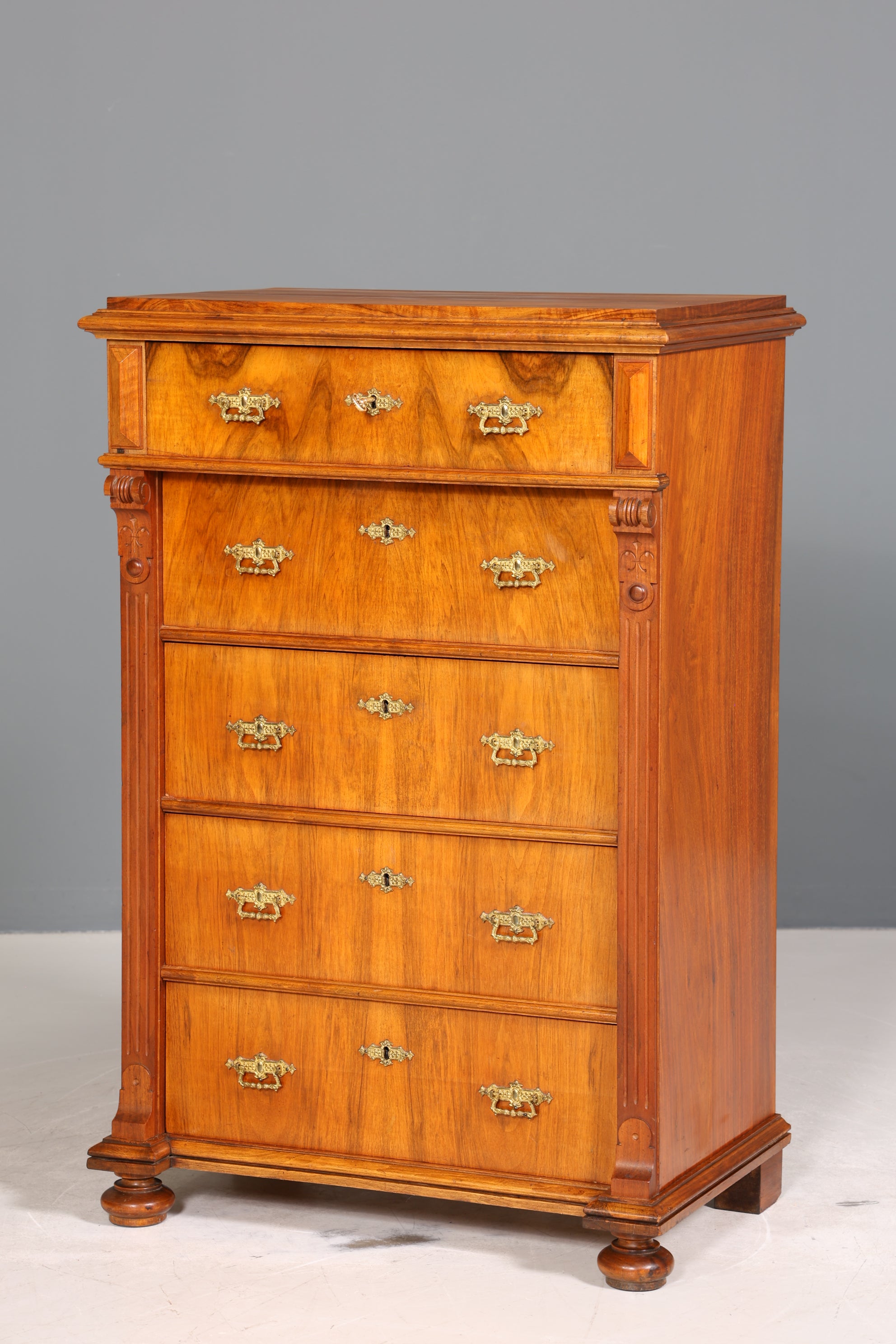 Stilvolle Gründerzeit Kommode Jugendstil Vertiko Schubladenkommode Antik Wäschekommode