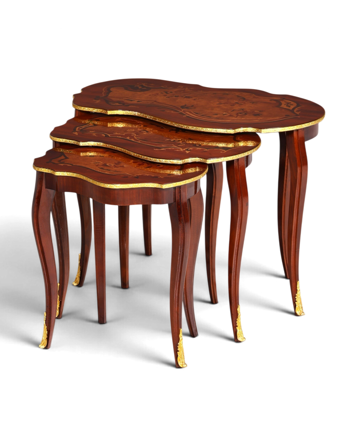Traumhaftes Beistelltisch Set 3er Satz Barock Antik Barock Stil Tisch Set