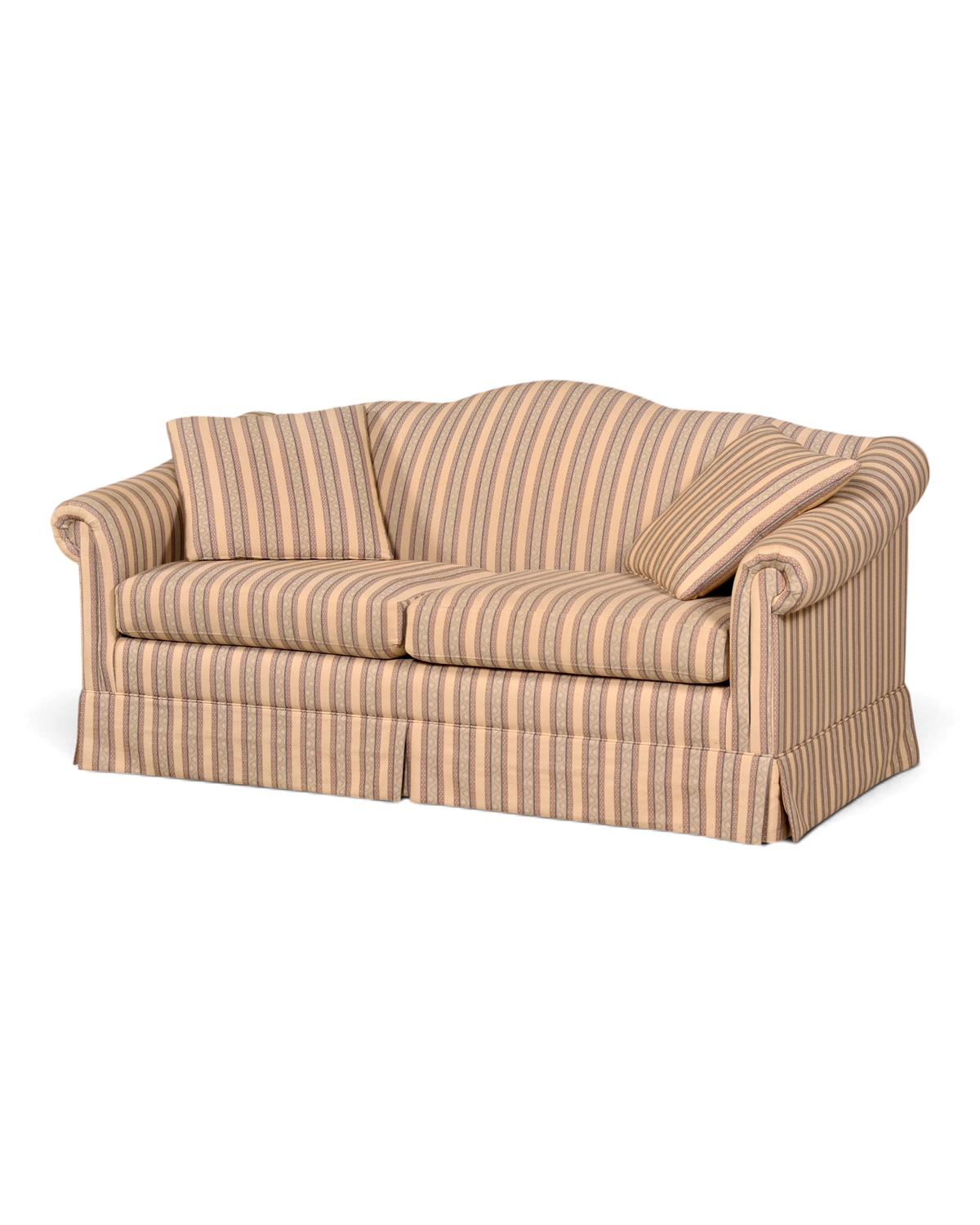Hauptstadt Möblerei Drexel Heritage 3-Sitzer Sofa mit klassischem Streifenmuster und weichen Polstern