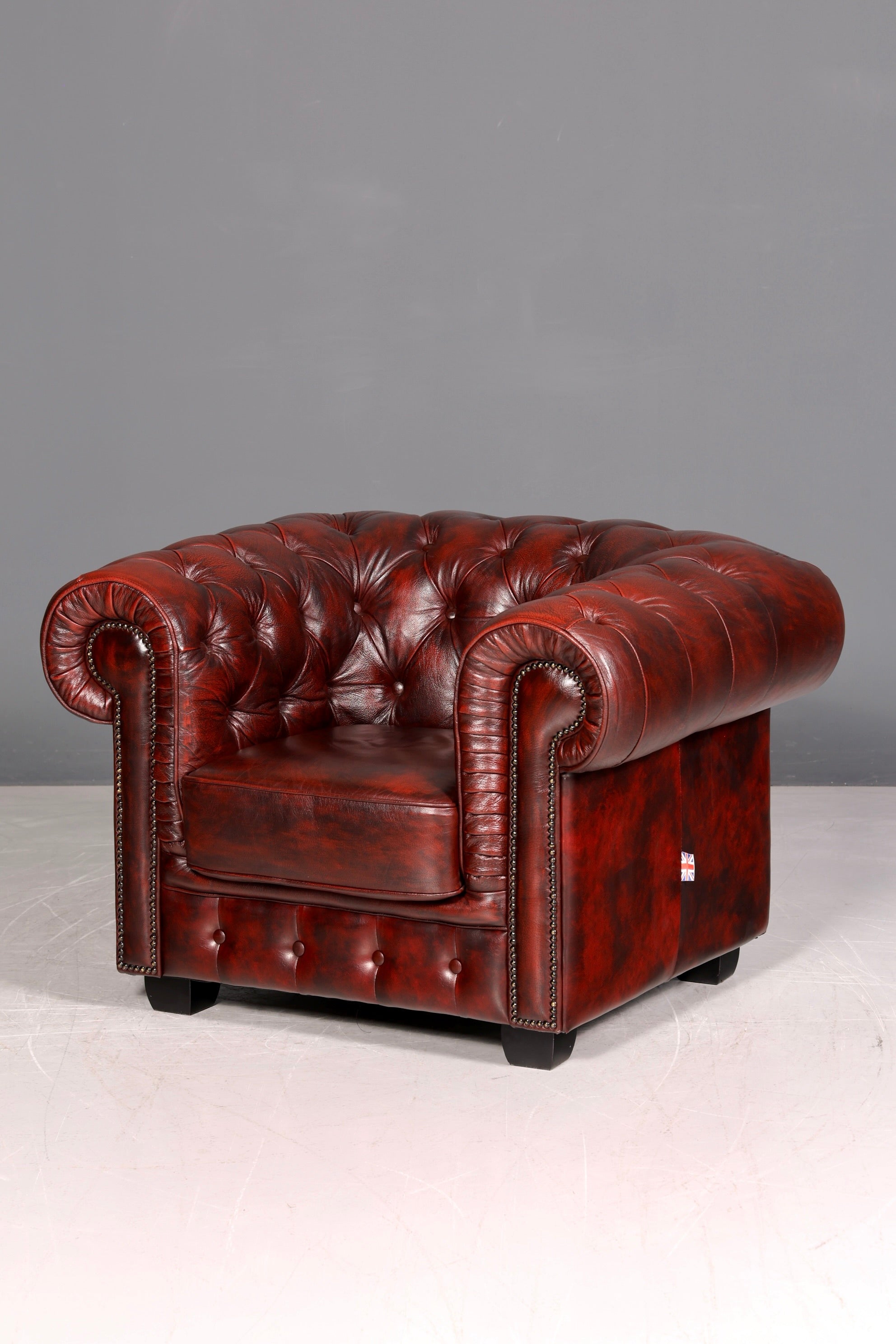 G073 Finish Stilvoller Original Chesterfield Sessel Englischer Armlehnsessel Englisch Herrensessel