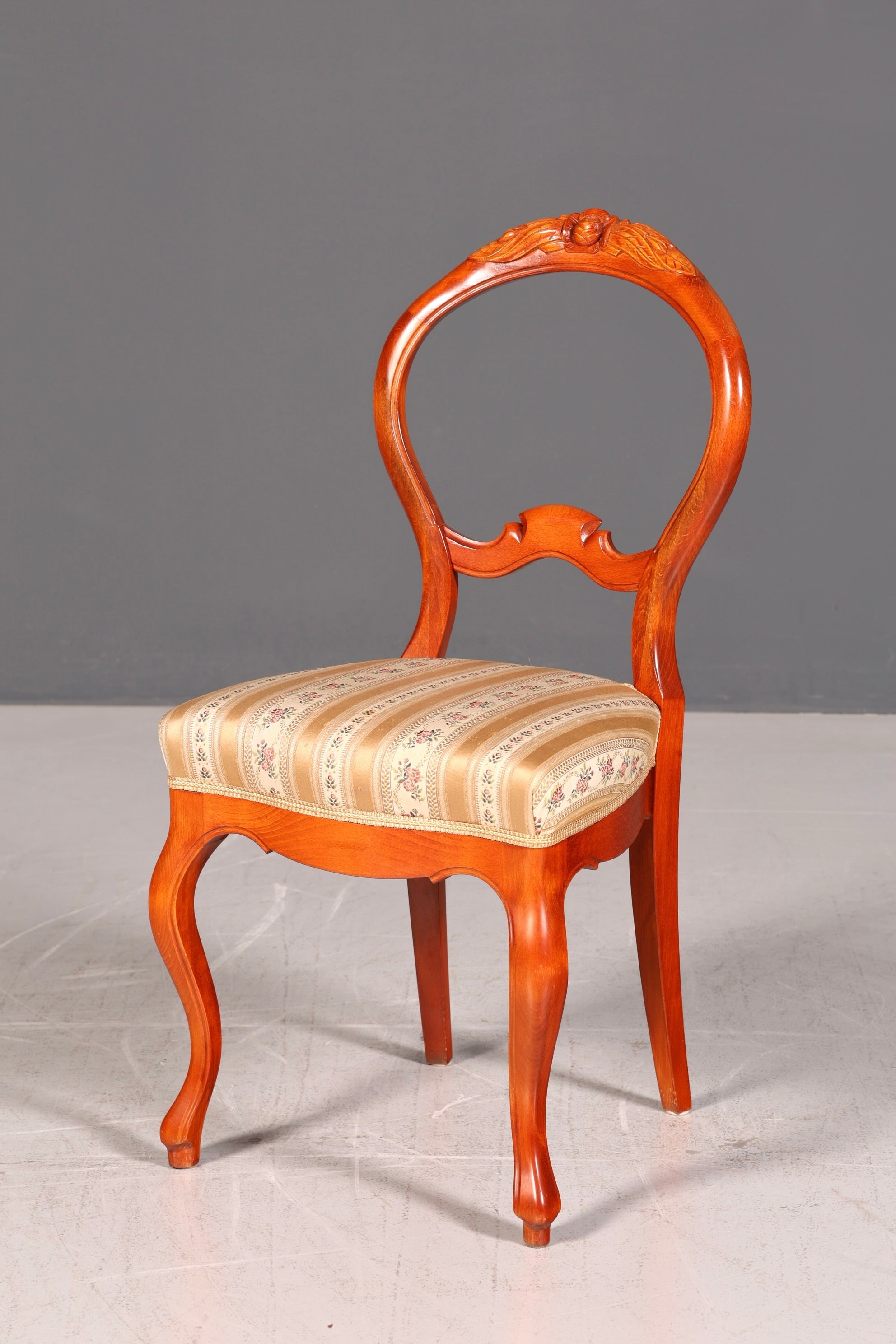 Traumhafter Louis Philippe Stuhl um 1880 Biedermeier Antik Sekretär Stuhl Echt Holz Polsterstuhl Esszimmerstuhl Vintage