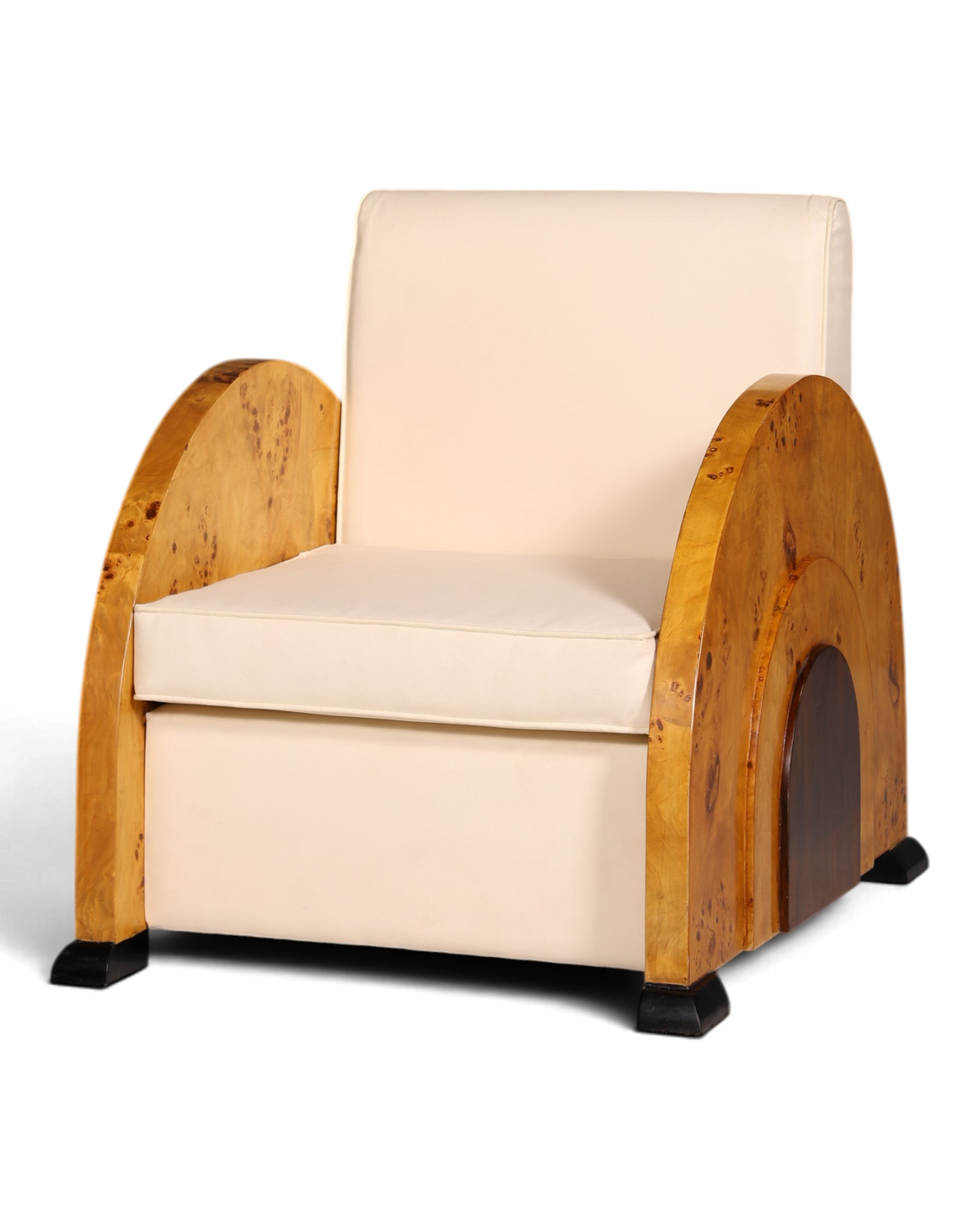 Wunderschöner Art Deco Design Sessel Clubsessel Birke Armlehnsessel 1 von 2