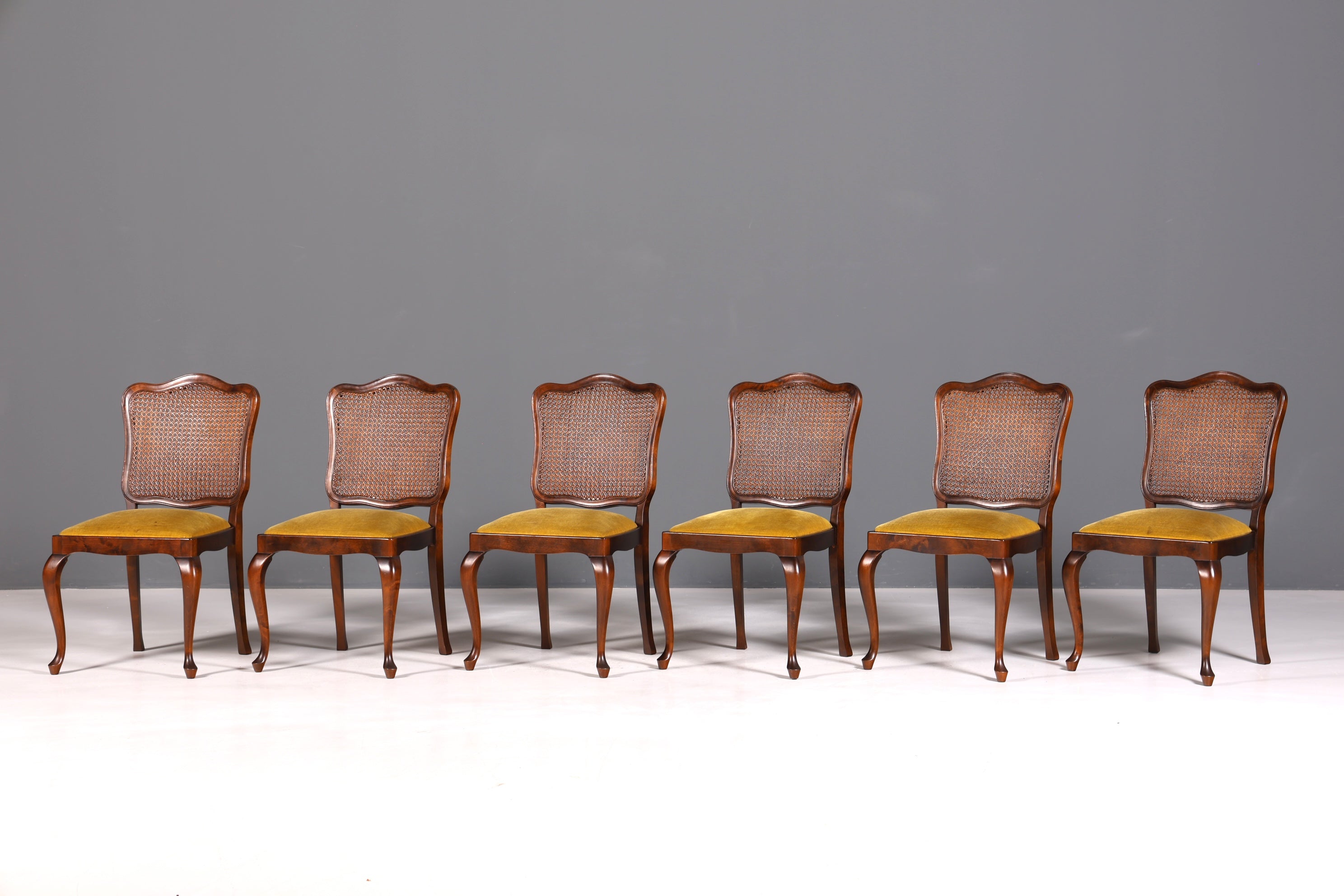 6x Wunderschöne Chippendale Stühle Barock Stil Stuhlset Polsterstuhl Set Küchenstühle Esszimmer Stühle