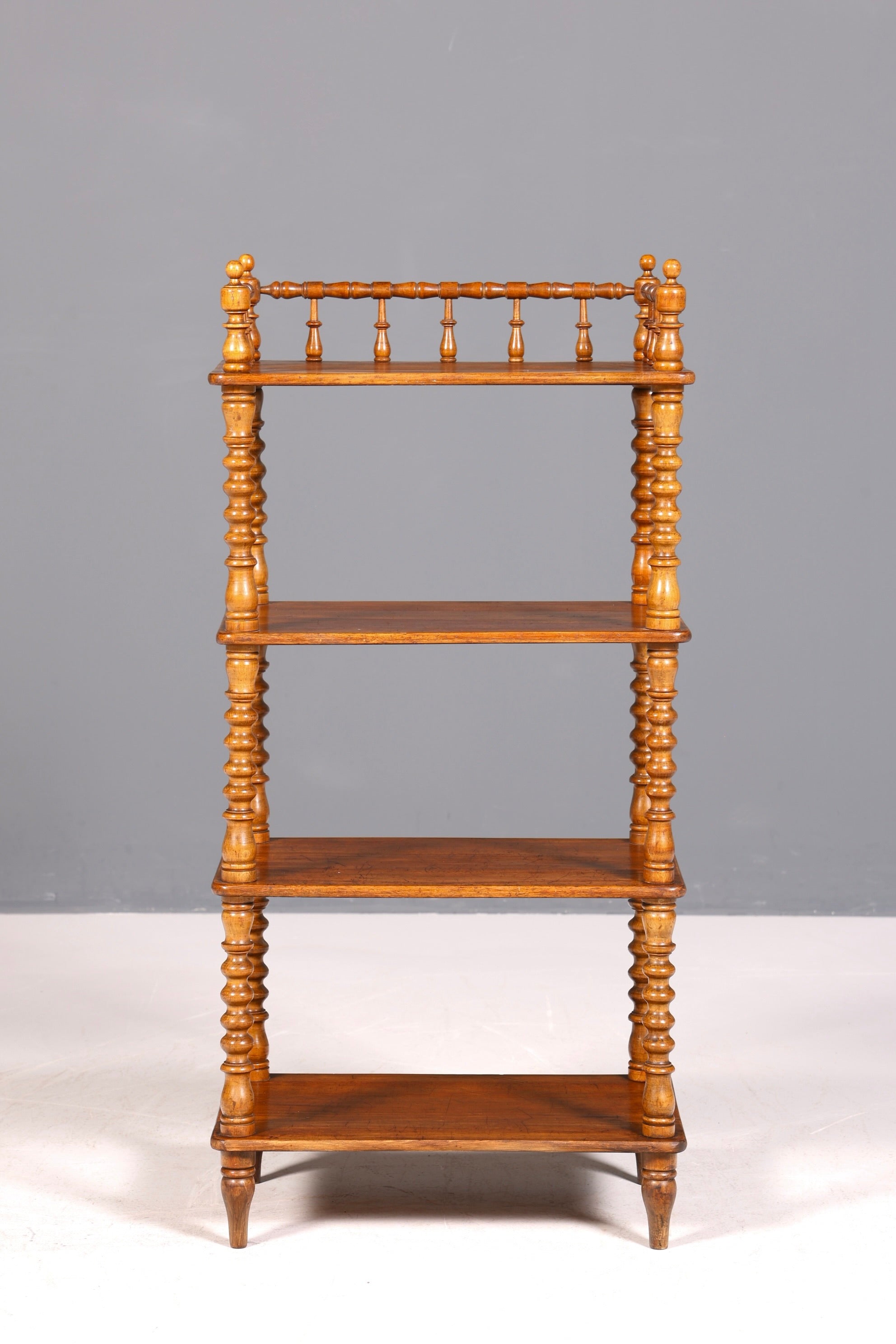 Stilvolle Gründerzeit Etagere Louis Philippe Stil Regal Bücherregal echt Holz Buchablage Bookshelf