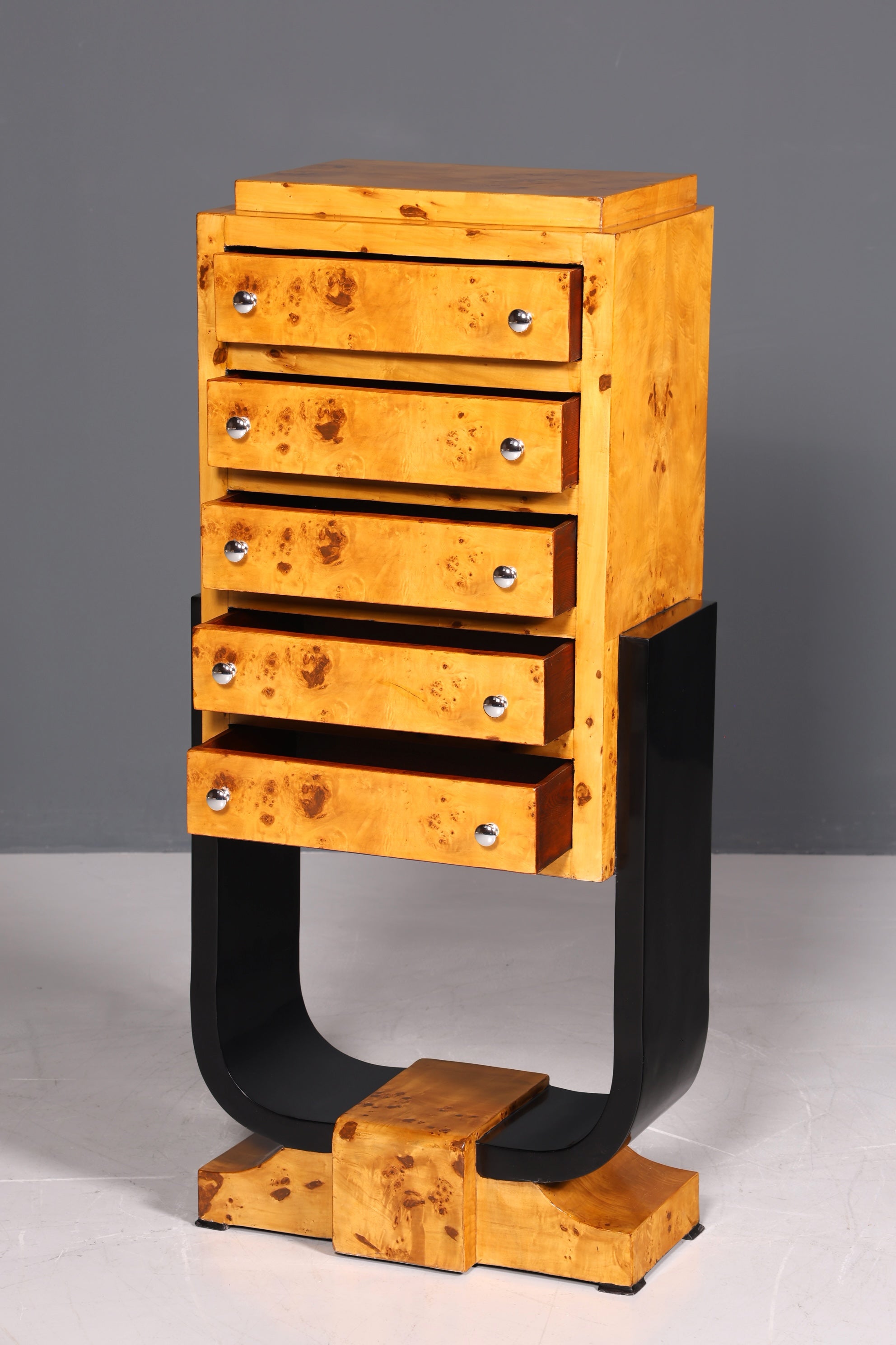 Traumhaftes Art Deco Design Highboard Biedermeier Stil Kommode Vertiko Schubladenkommode