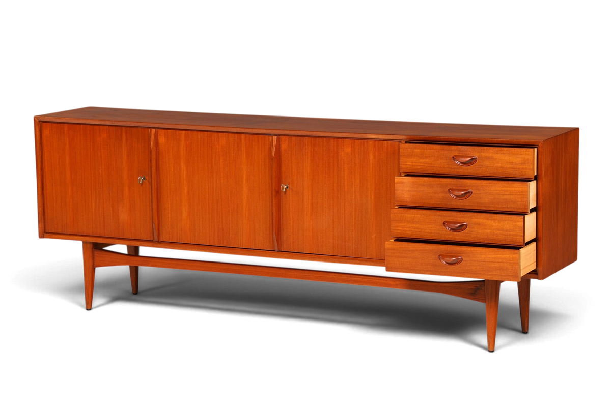 Beeindruckendes Original Heinrich Althoff Sideboard Teak Holz TV Kommode Vintage Schrank 60s