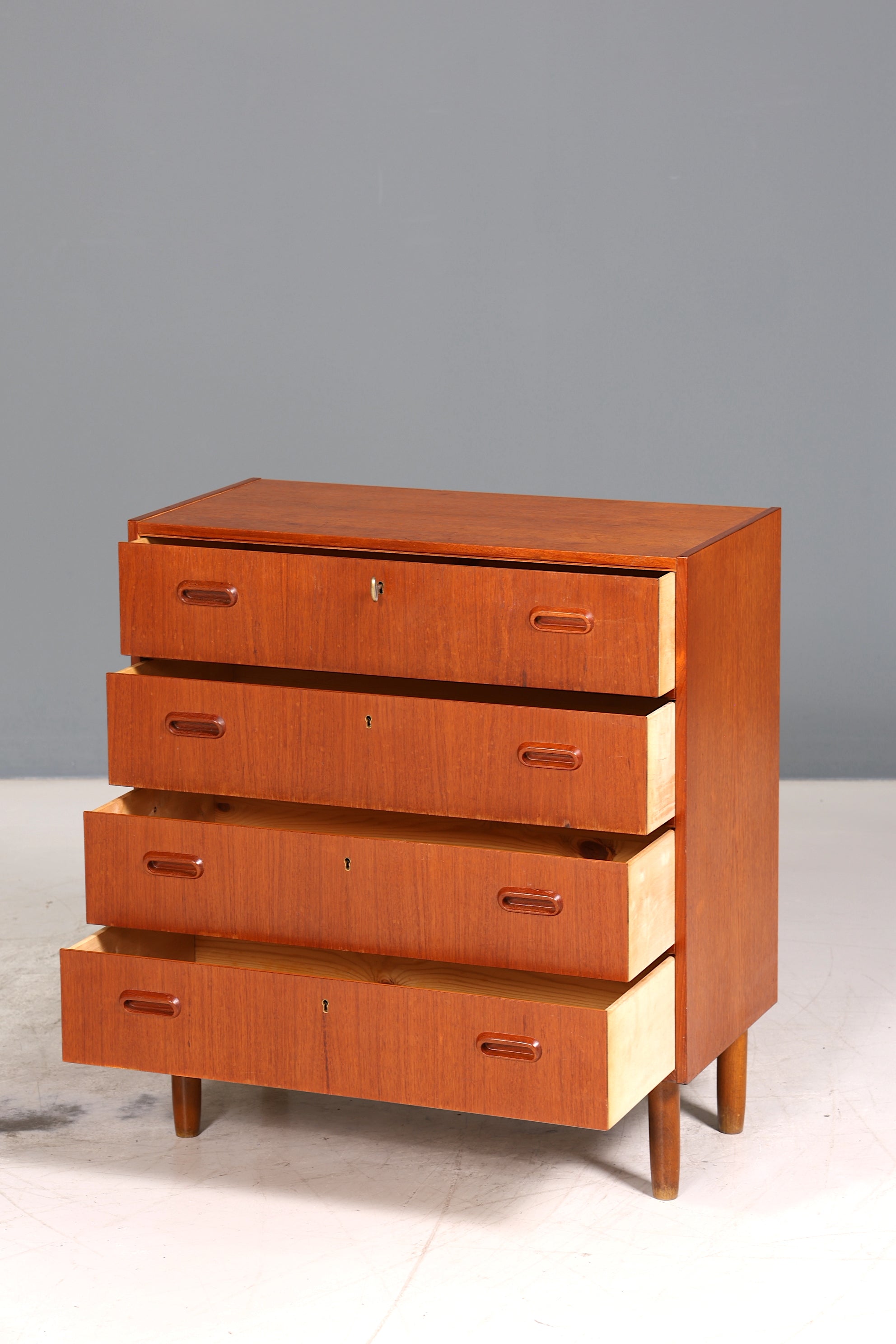 Wunderschöne Mid Century Kommode Teak Holz Sideboard Vintage Schubladen Kommode Wäschekommode