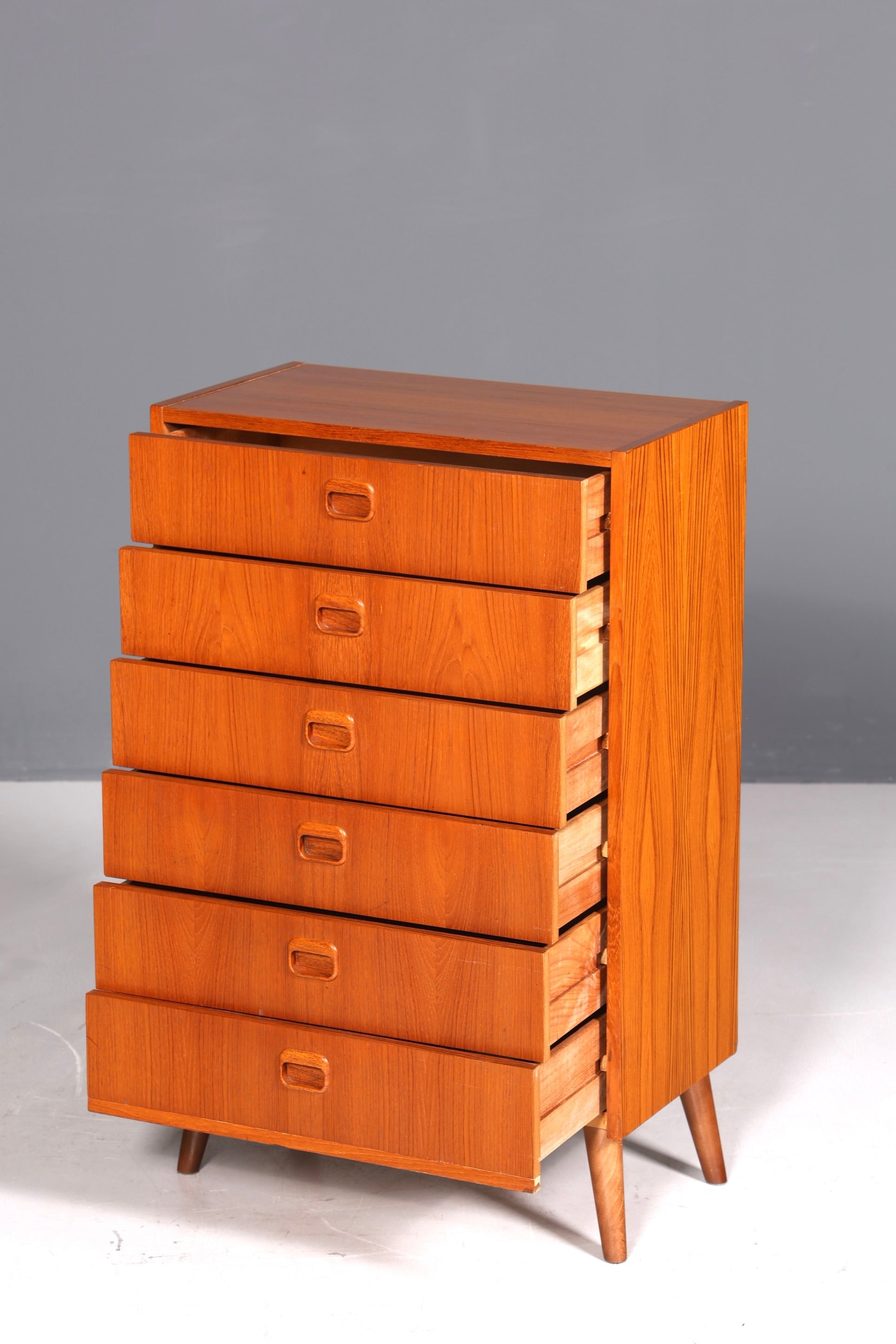 Wunderschönes Mid Century Vertiko Teak Holz Kommode 60er Jahre Schubladenkommode