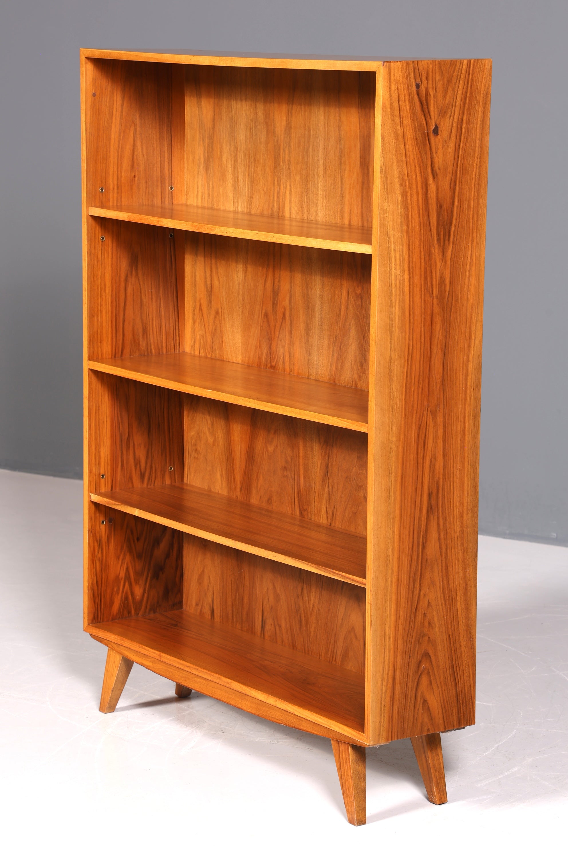 Wunderschönes Original Musterring Regal Mid Century Bücherregal Retro echt Holz Buchablage 2 von 2