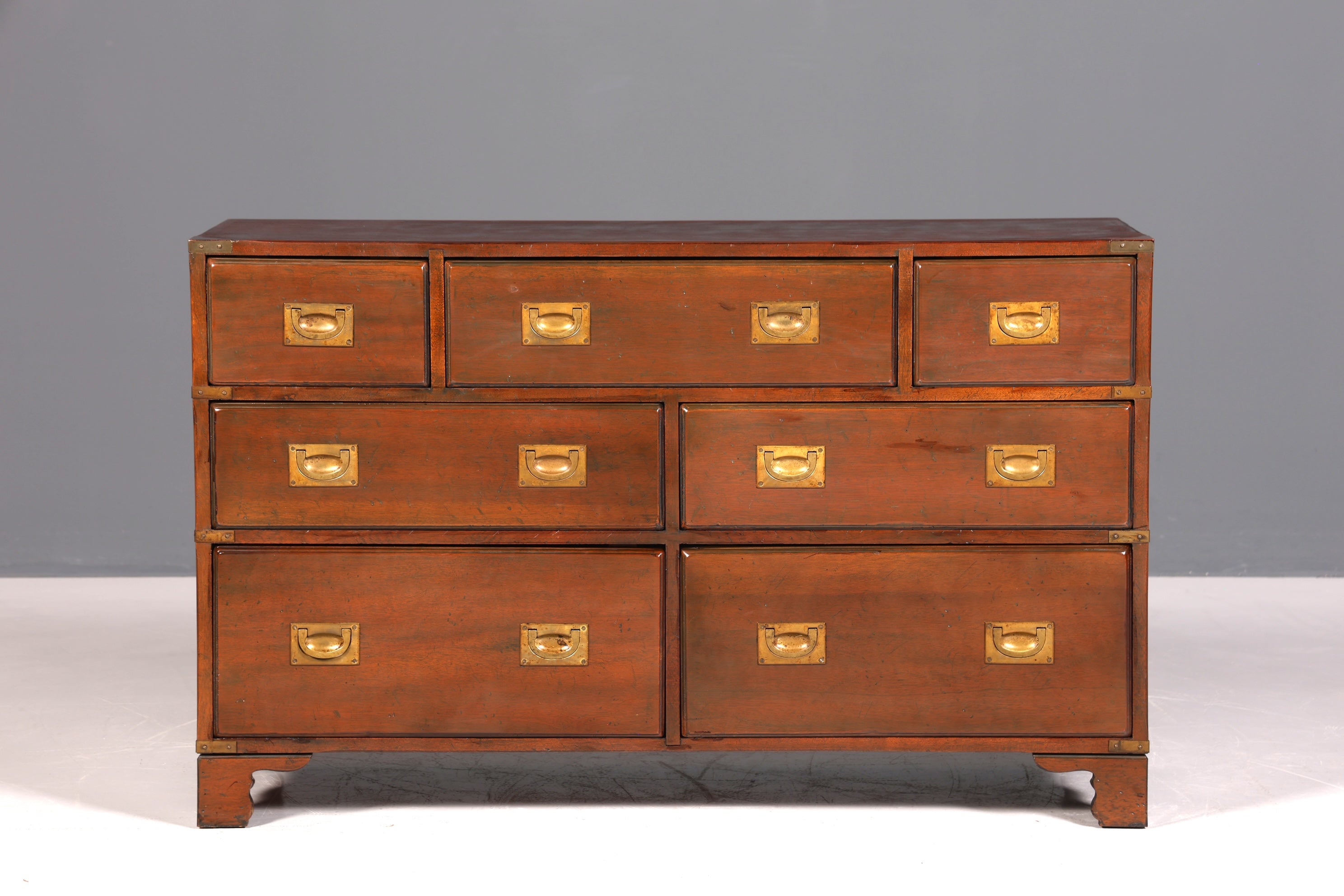 Traumhaftes Maritim Sideboard Englische Schiffs Kommode Englisch Antik Schrank Military Chest