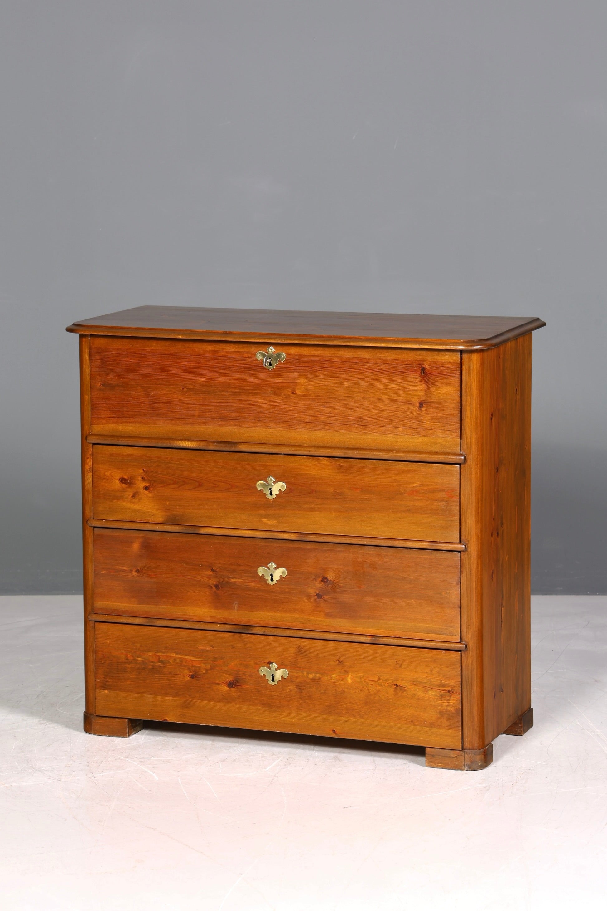 F970 Finish cm Stilvolle Louis Philippe Kommode Nussbaum Gründerzeit Schubladenkommode um 1890