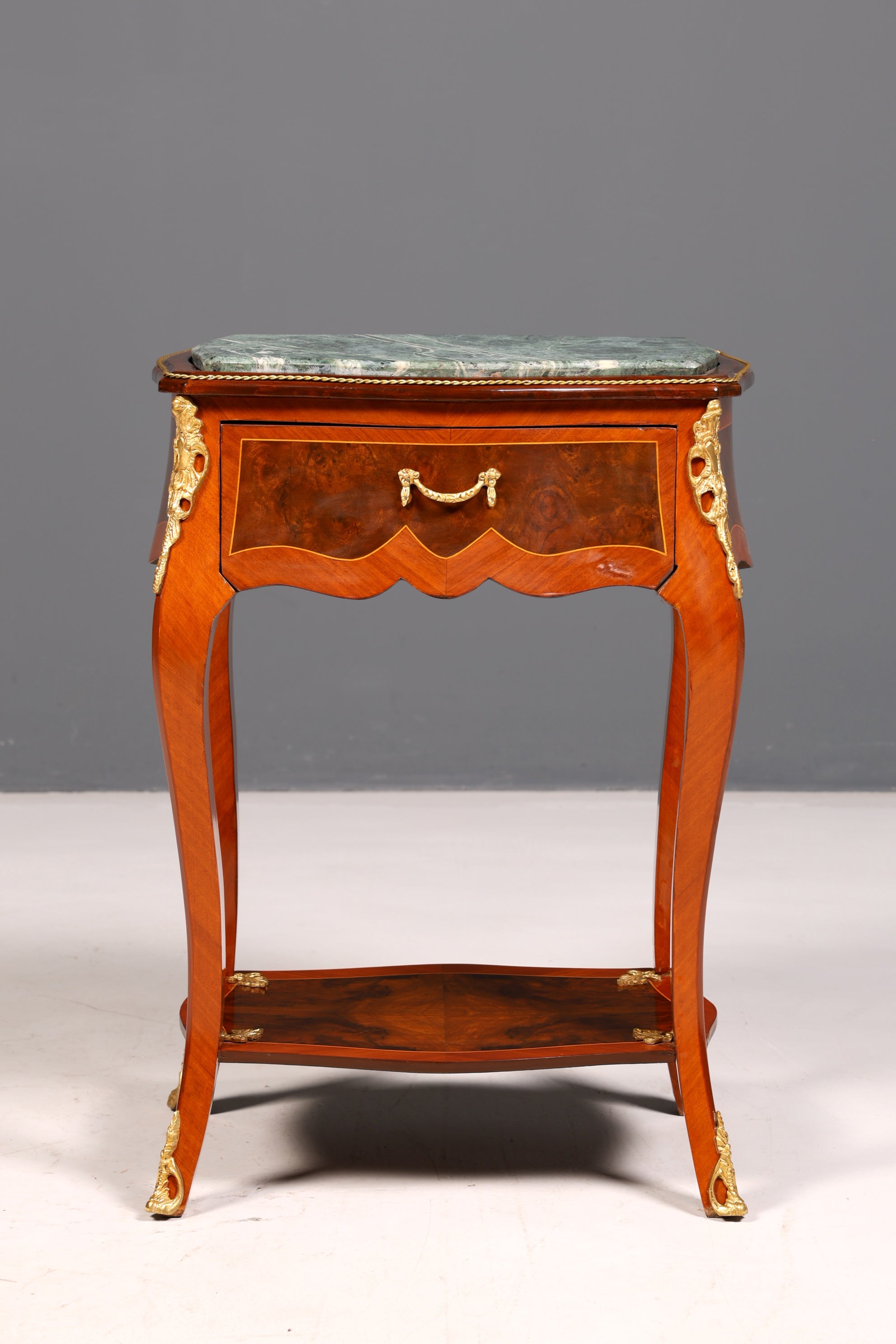 Dreamy Louis XV side table, Baroque style, marble console table, chest of drawers, telephone table