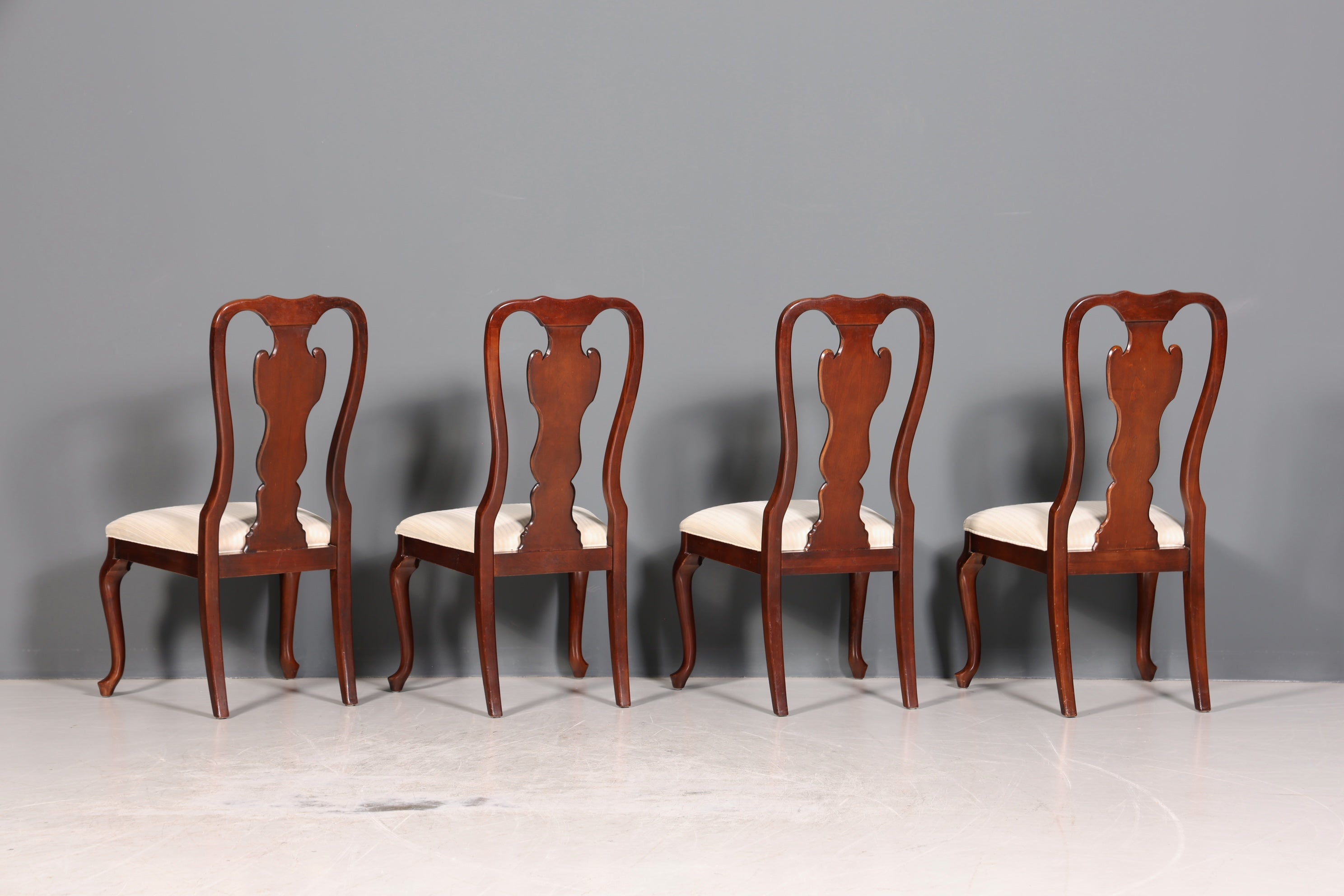 4x Edle Drexel Heritage Stühle Amerikanisch USA Chippendale Stil Stuhlset Küchenstuhl Set Esszimmer Stühle