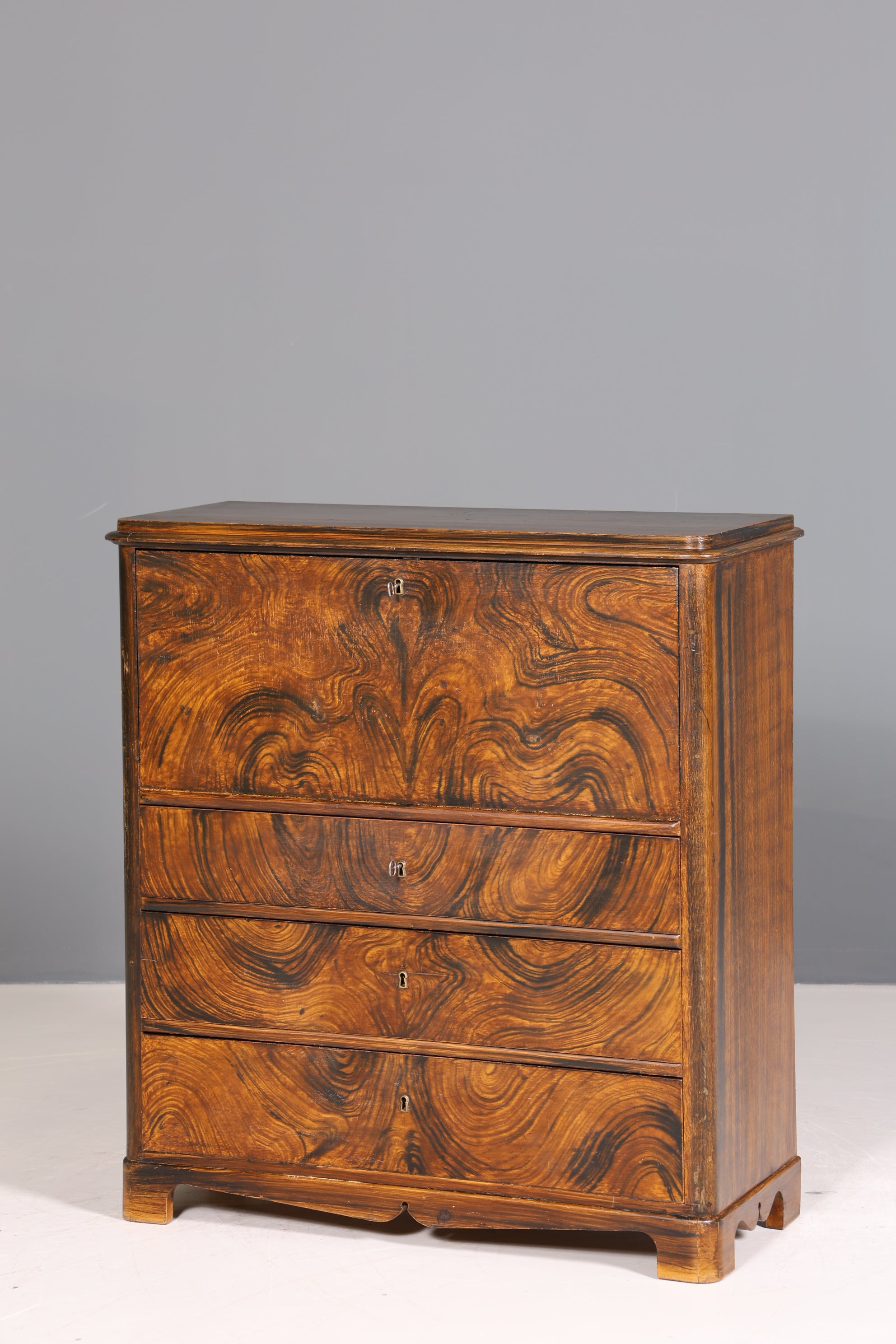 Stilvoller Biedermeier Sekretär Vertiko Antik Kommode Louis Philippe Schreibkommode