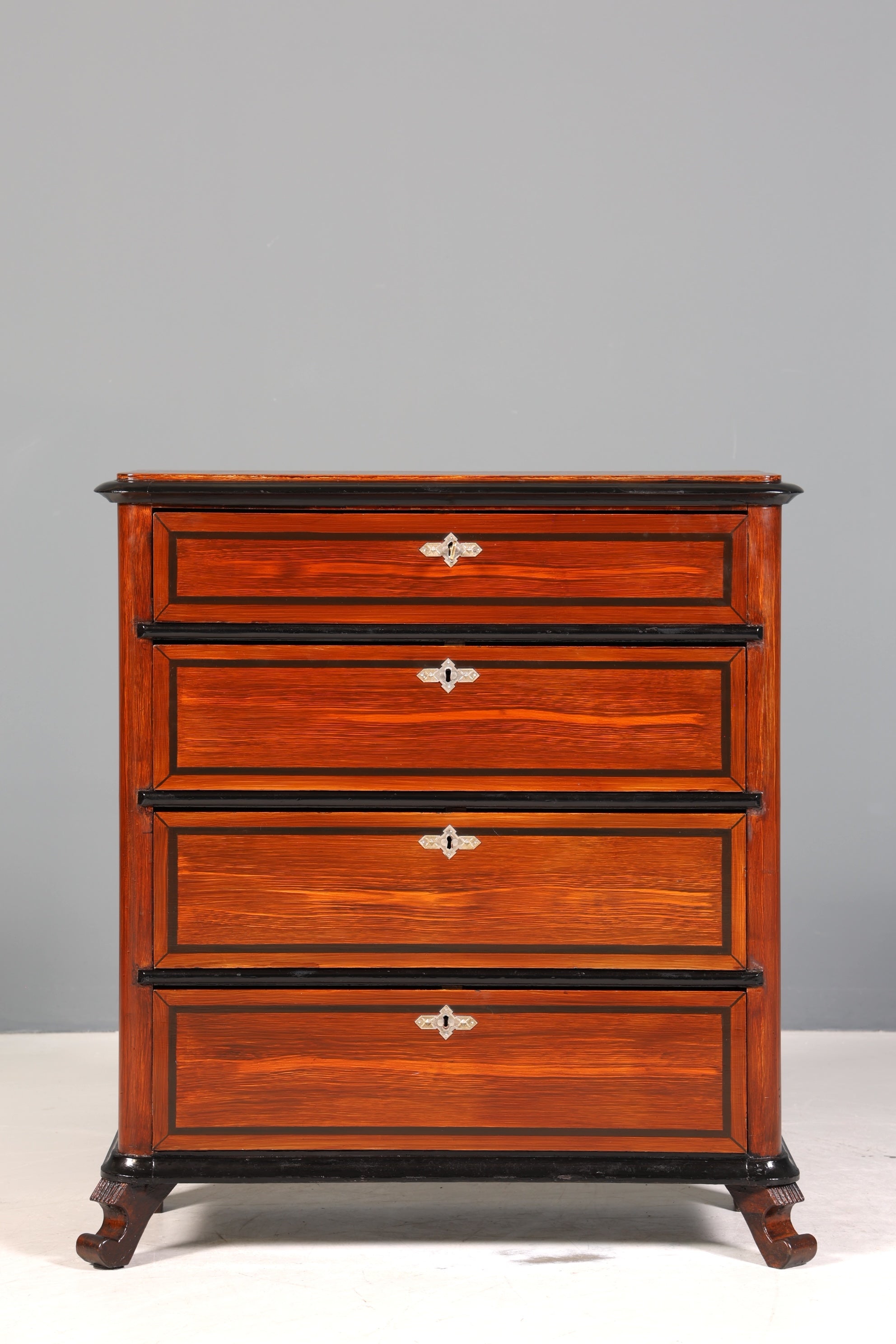 Edle Louis Philippe Kommode um 1880 Biedermeier Antik Mahagoni Sideboard Schubladen Kommode