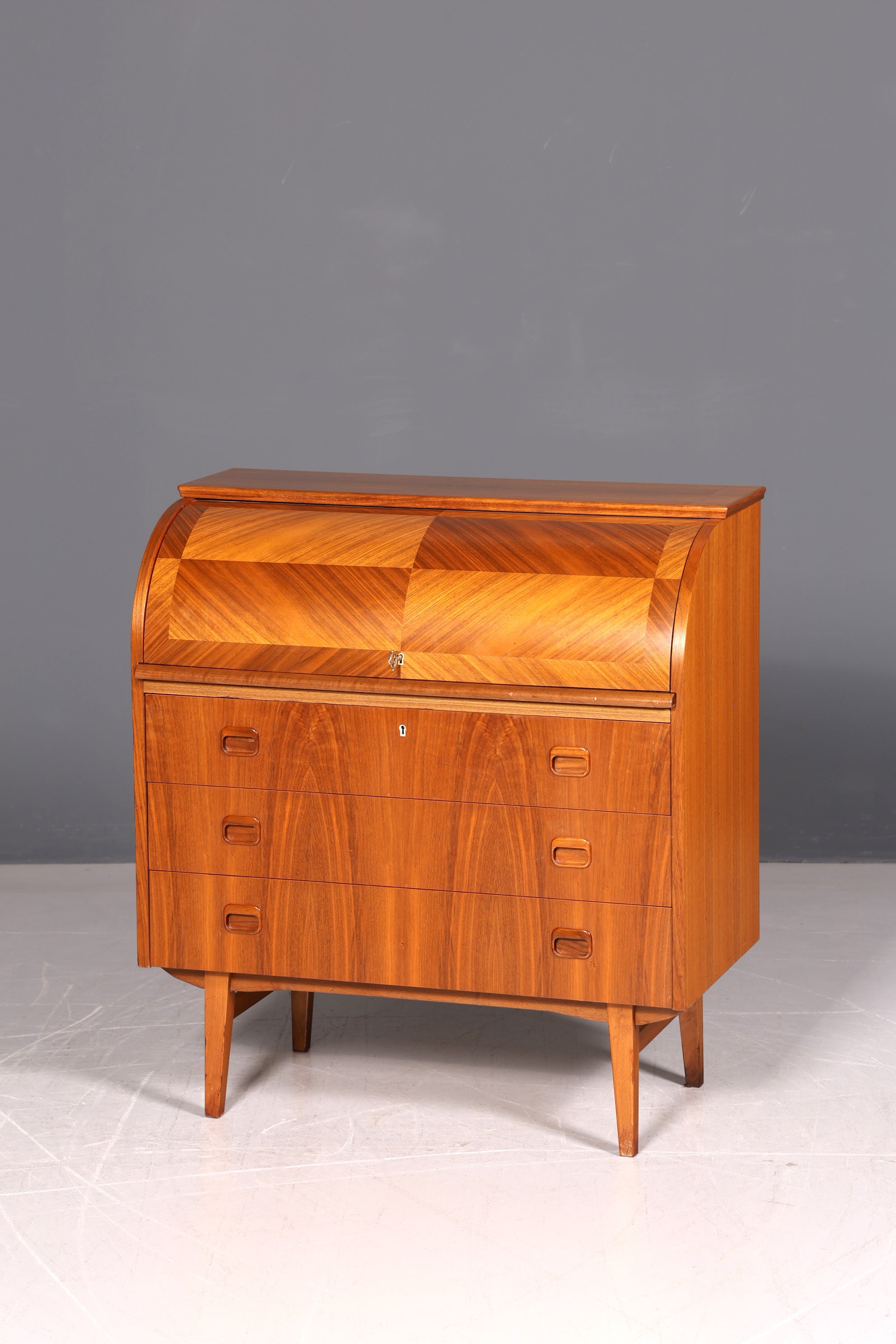 Wunderschöner Mid Century Rollladen Sekretär Danish Design Schreibkommode 60er Jahre Vintage