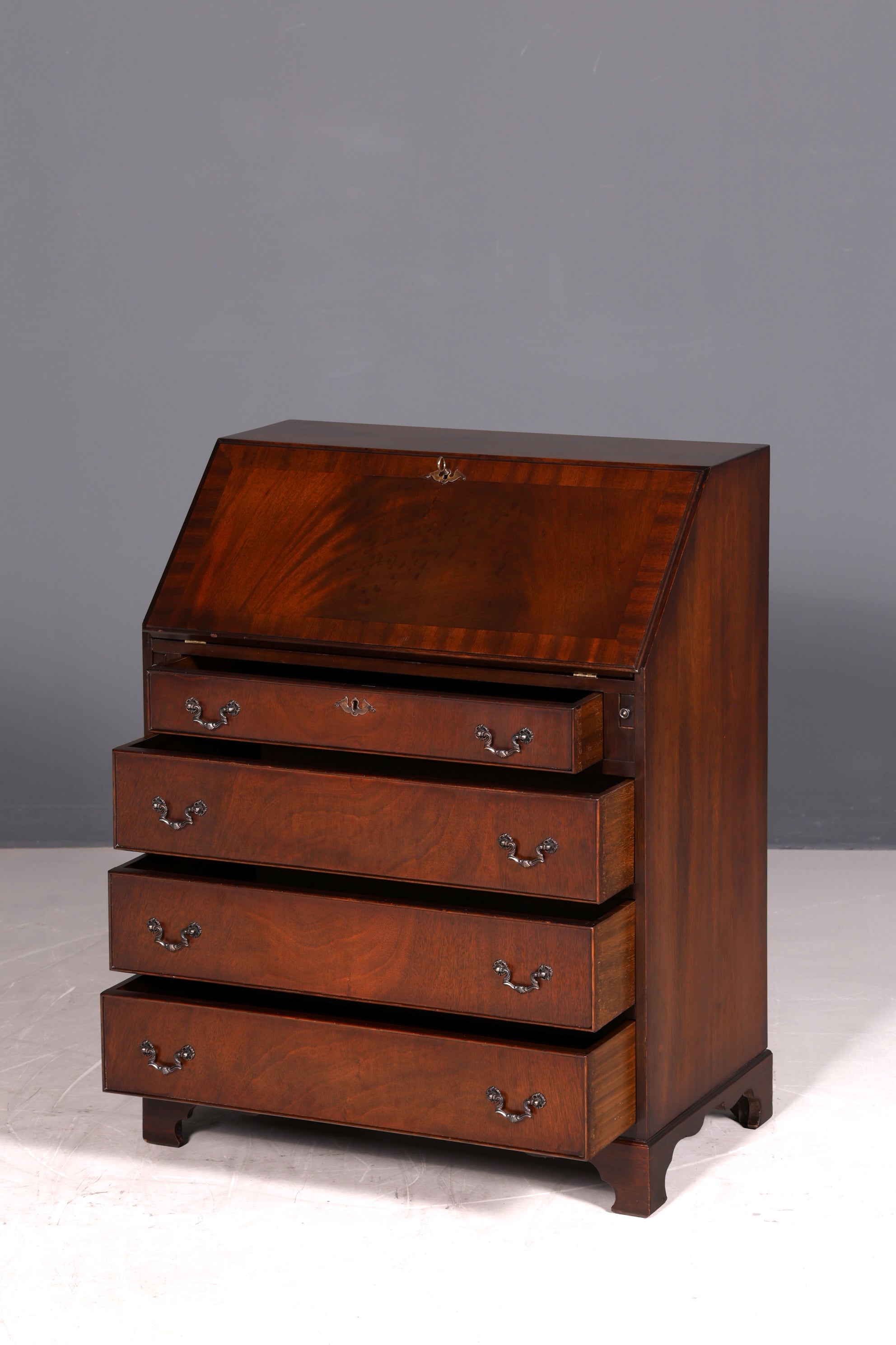 Wunderschöner Englischer Sekretär Schreibkommode echt Holz Schreibtisch Kommode