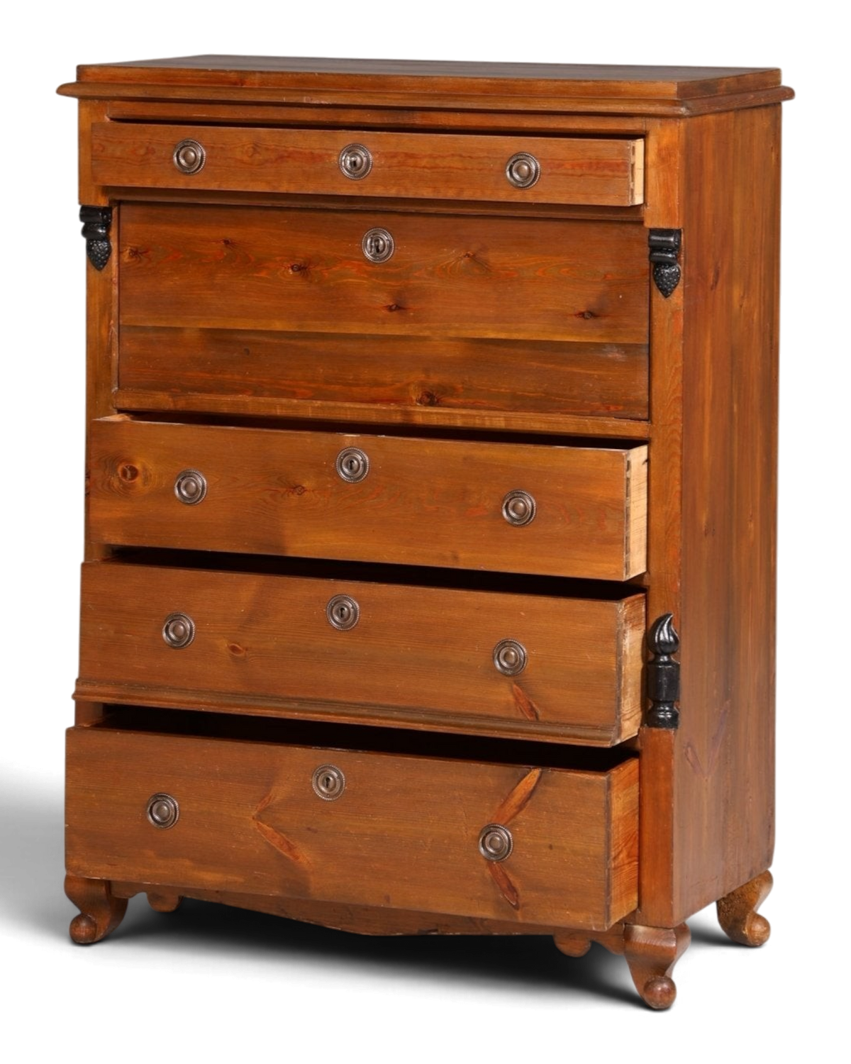 Wunderschöner Antik Sekretär um 1900 Vertiko Weichholz Kommode Landhaus Schreibkommode