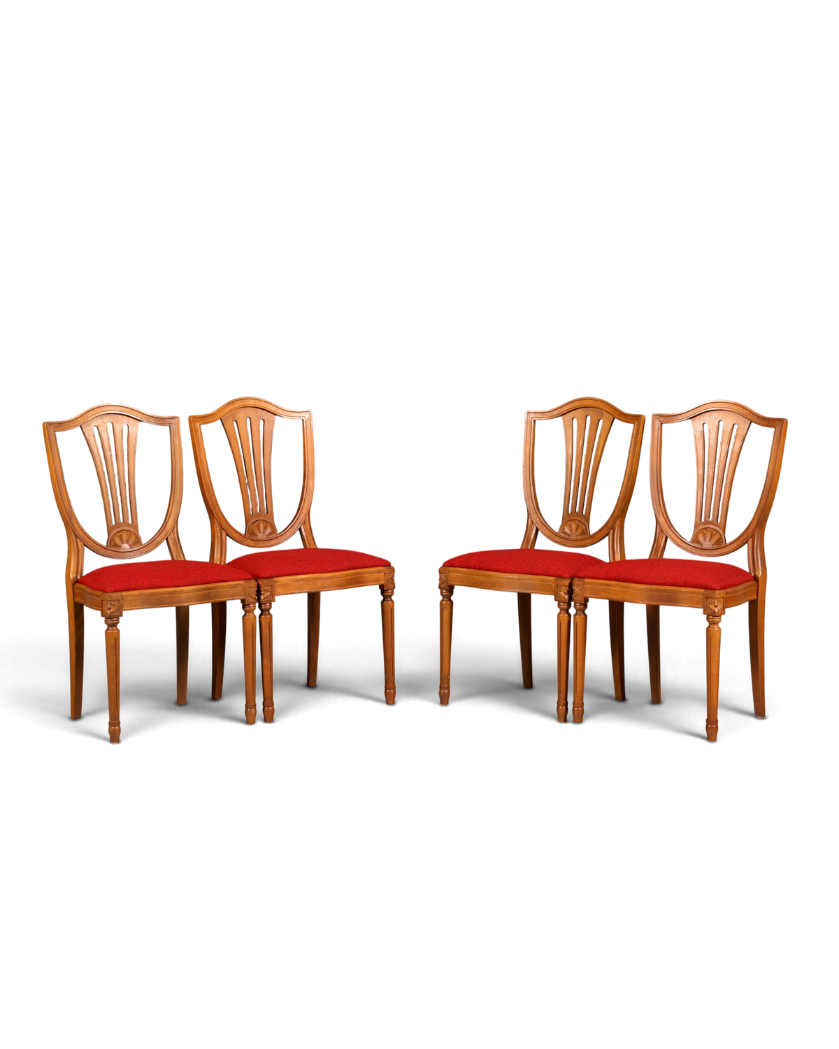 Wunderschöne 4er Set Englische Stühle Regency 60er Jahre Dining Chairs Antik Polsterstühle