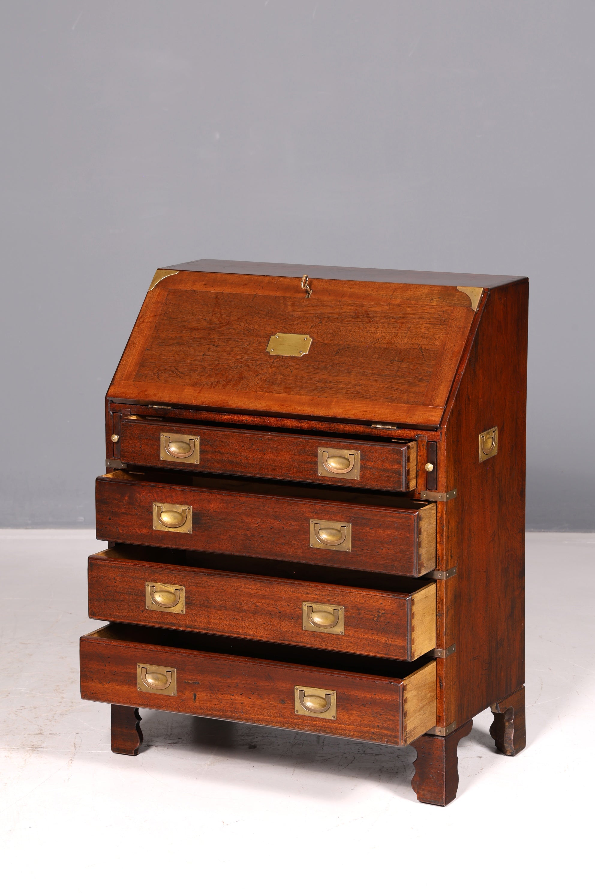 Wunderschöner Maritimer Sekretär Englisch Schreibkommode Echt Holz Schreibtisch Antik Vintage