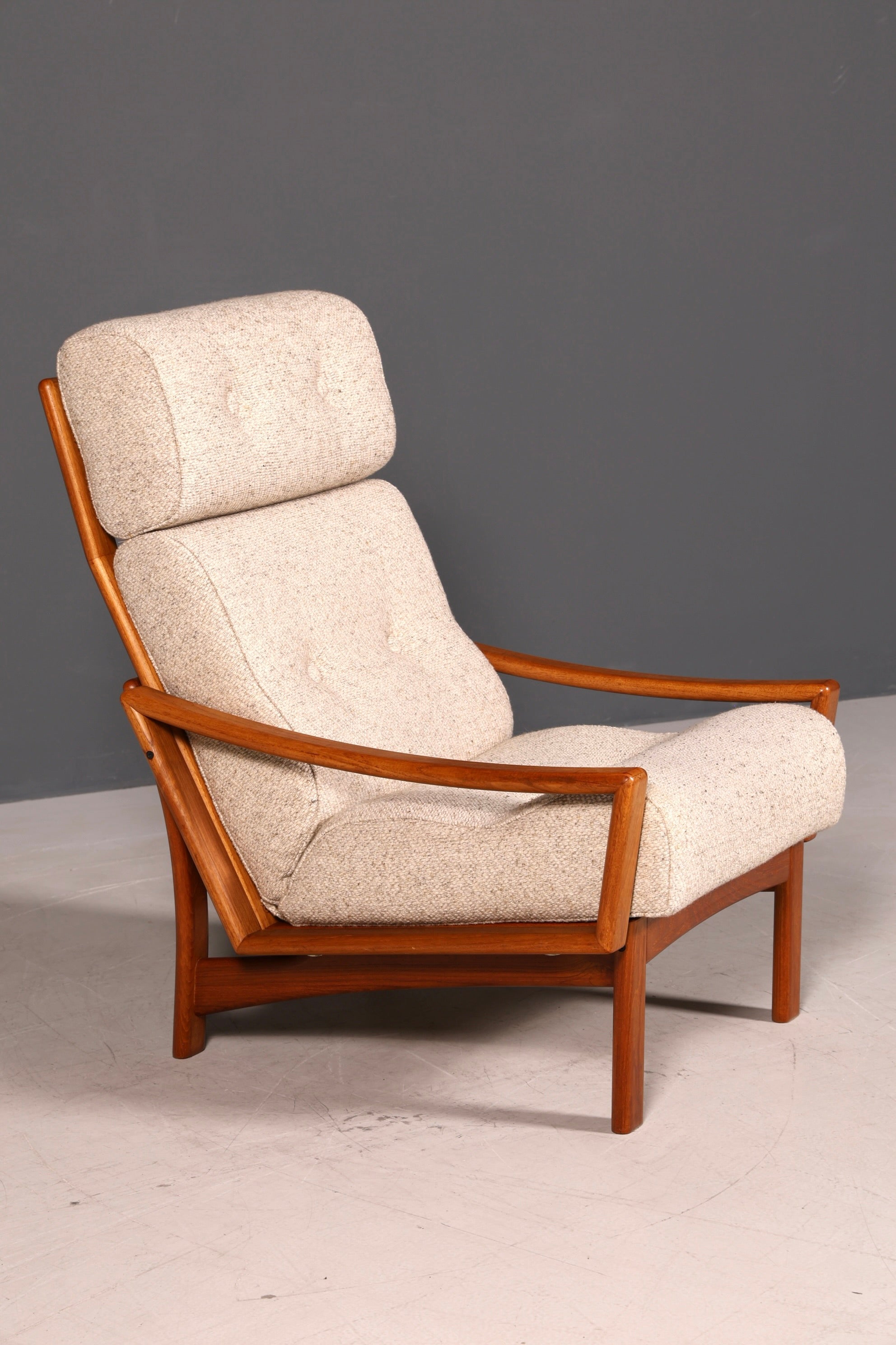 Wunderschöner Mid Century Sessel echt Holz Armlehnsessel 60s Danish Design Lesesessel