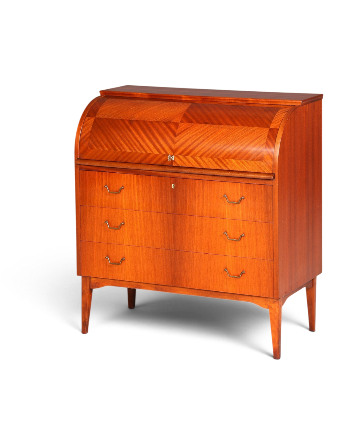 Wunderschöner Mid Century Rollladen Sekretär echt Holz Büro Schrank Vintage Schreibkommode