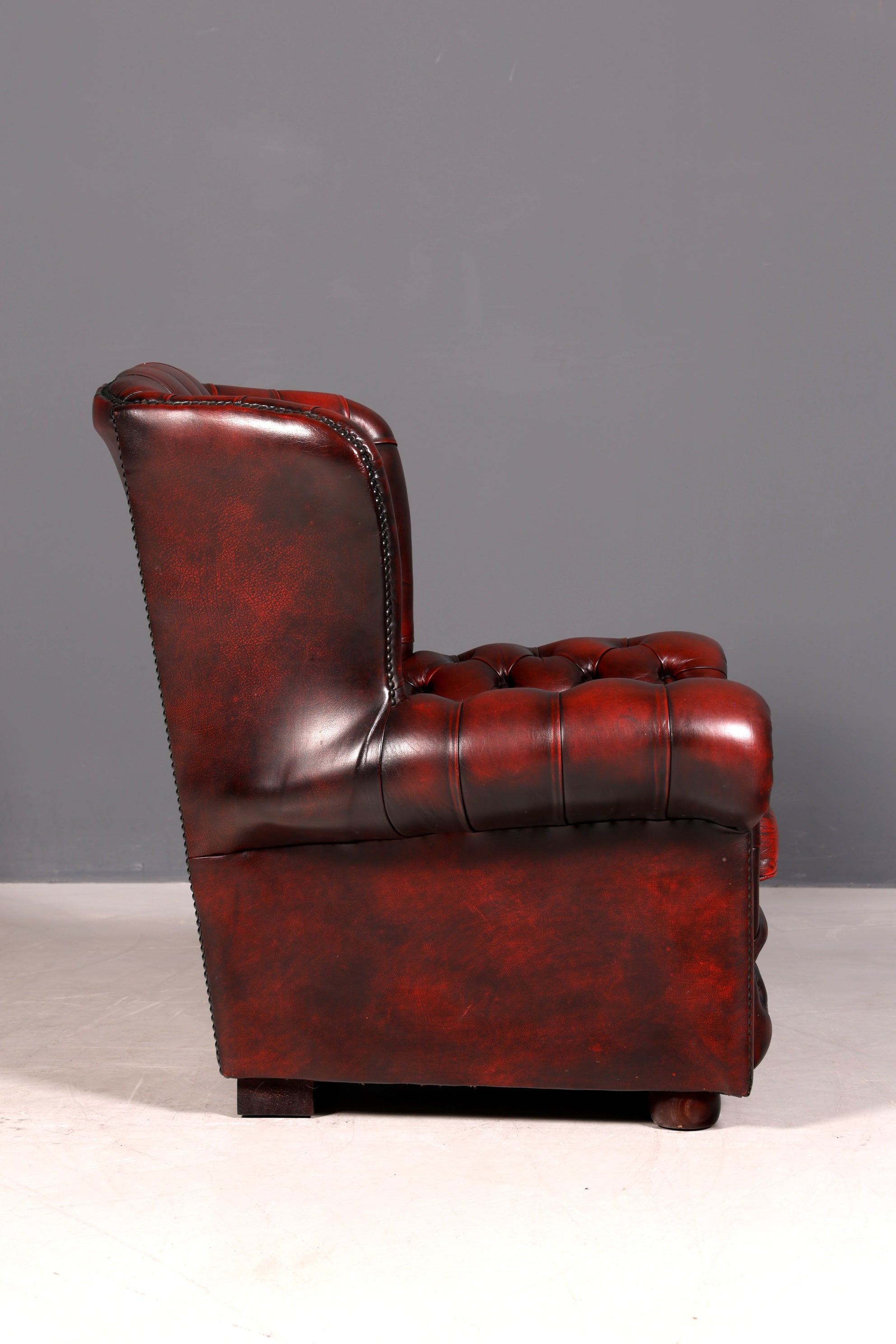 G582 Finish Original Chesterfield Ohrenbacken Sessel Englisch Leder Herrensessel UK Armlehnsessel (Kopie)