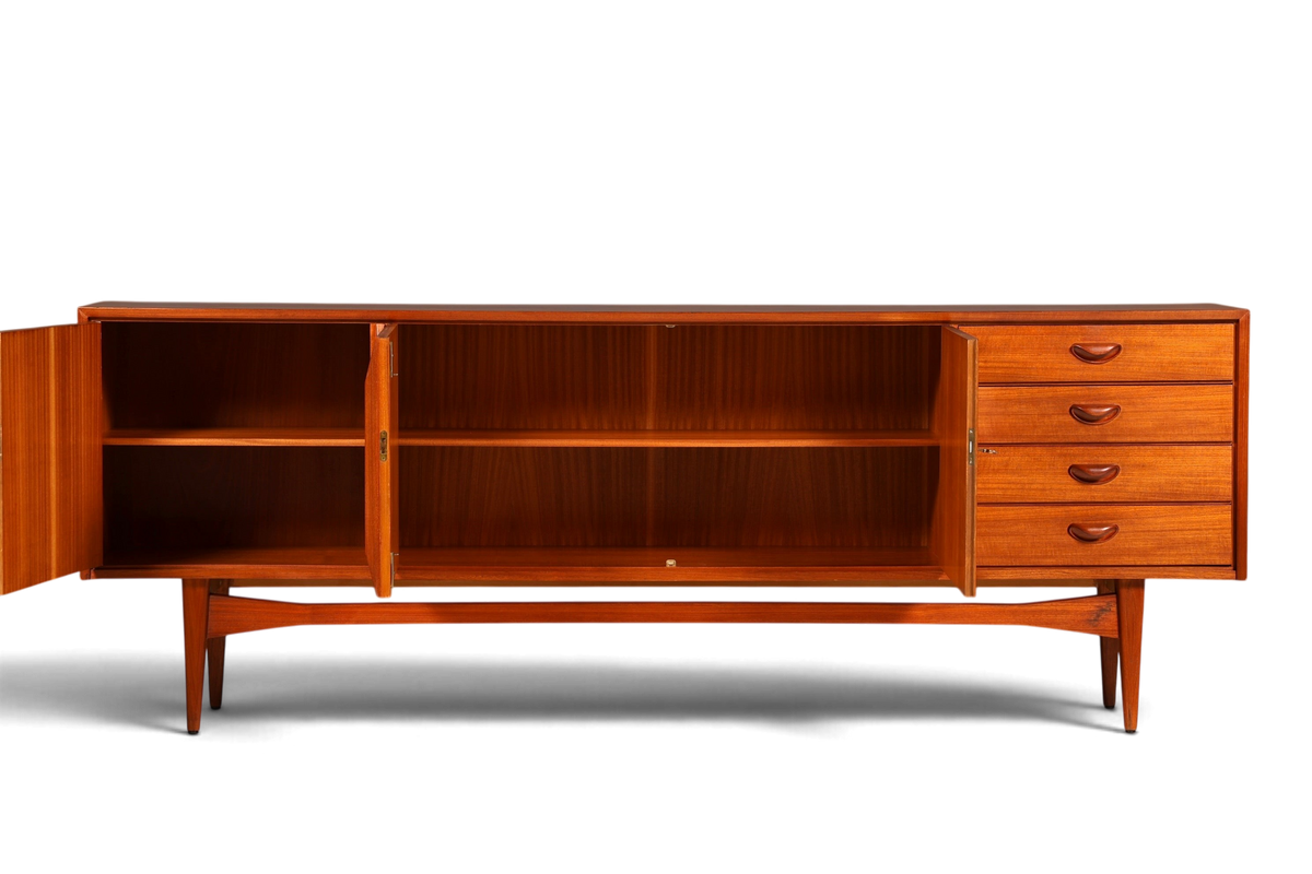 Beeindruckendes Original Heinrich Althoff Sideboard Teak Holz TV Kommode Vintage Schrank 60s