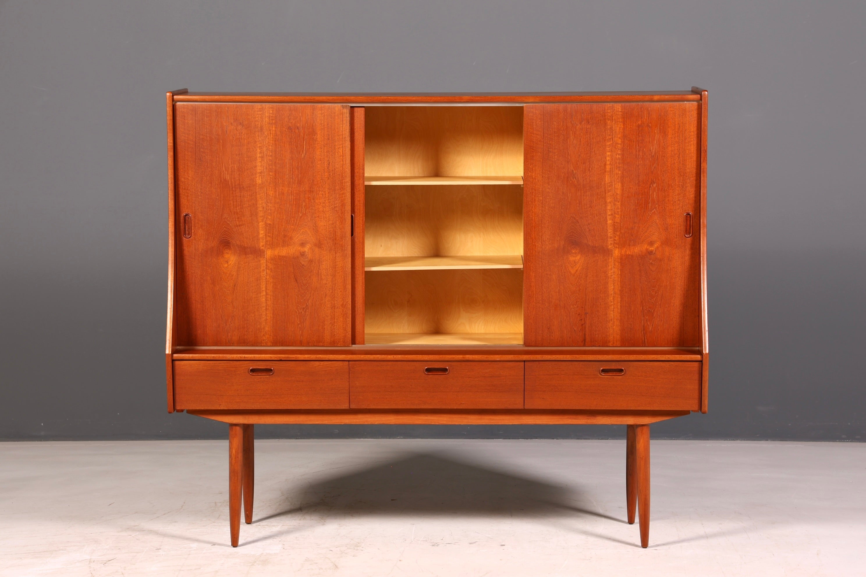Traumhaftes Mid Century Sideboard Teak Highboard Schrank Vintage Danish Design Kommode
