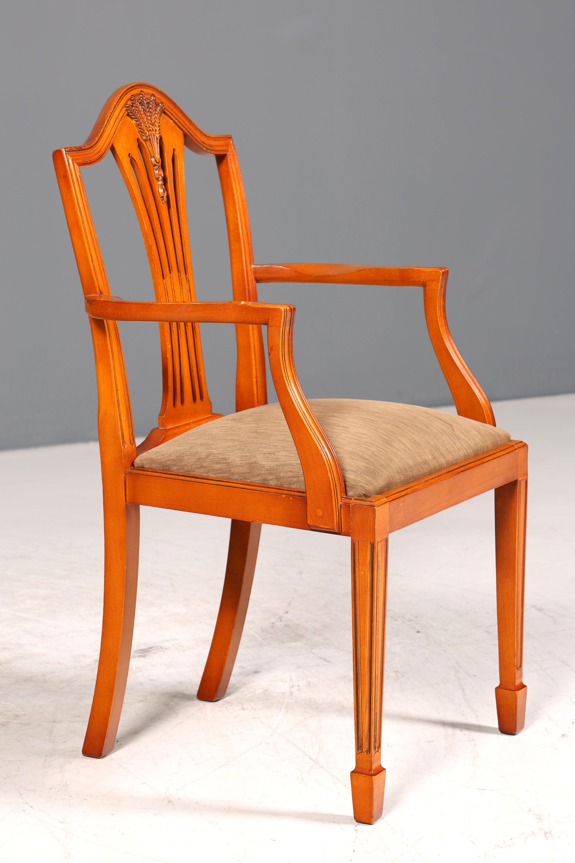 Edler Englischer Stuhl im Hepplewithe Stil Englisch Armlehnstuhl Dining Chair Küchenstuhl Sekretär Stuhl 2 von 2
