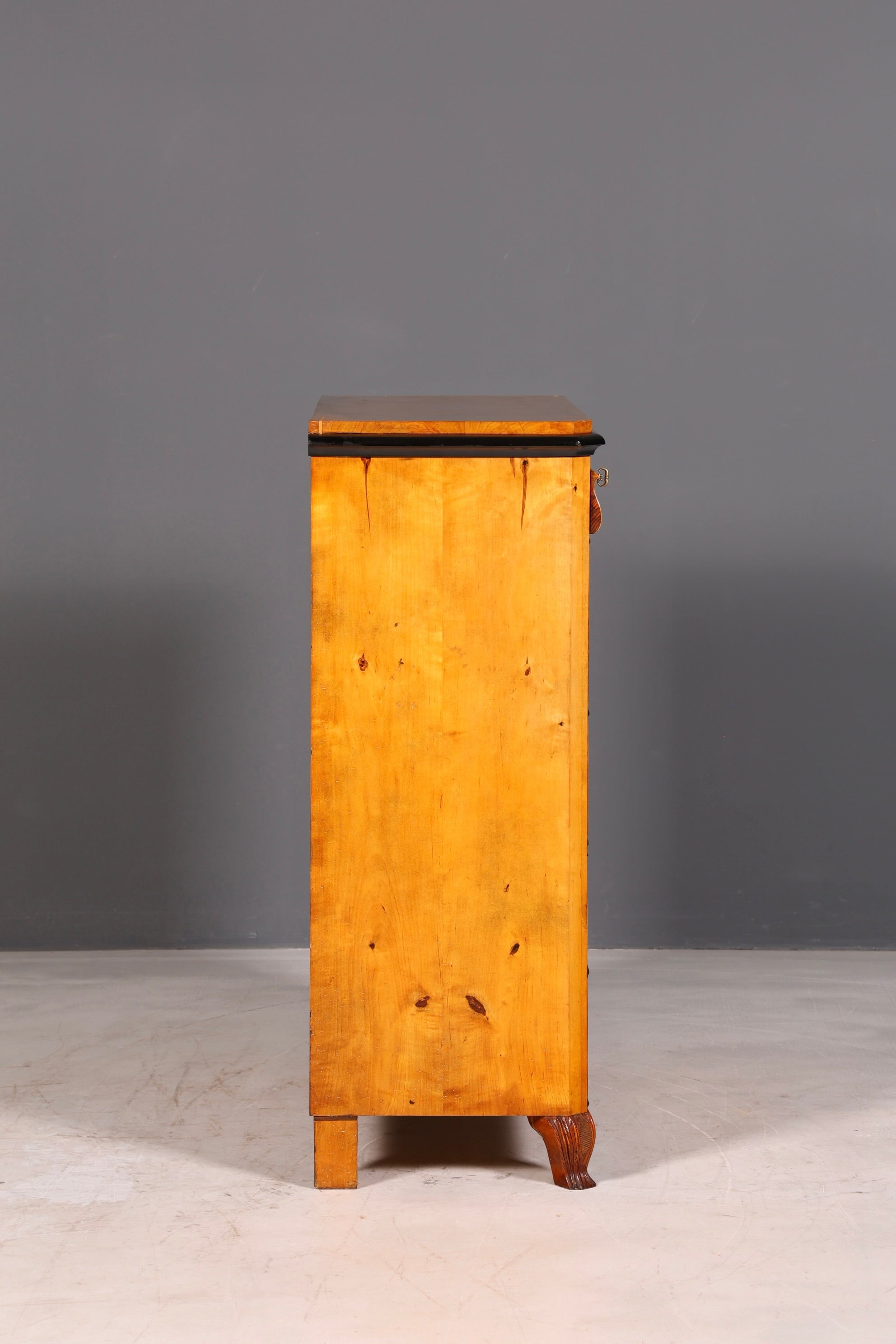 Wunderschöne Biedermeier Kommode Antik Vertiko Schubladenkommode Birke um 1850 Massivholz
