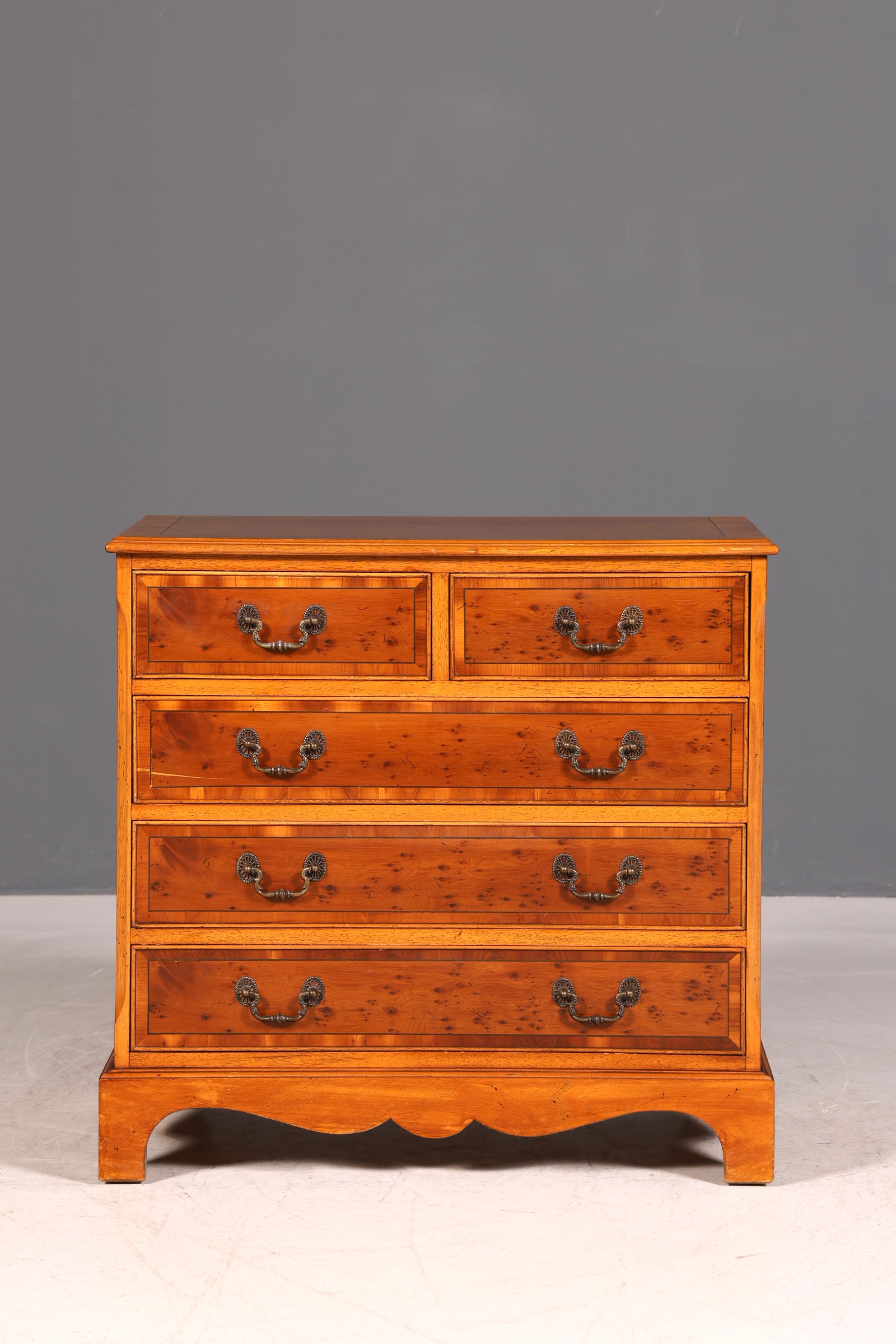 G021 Finish cm Wunderschöne Englische Kommode Holz TV Schrank Antik Sideboard