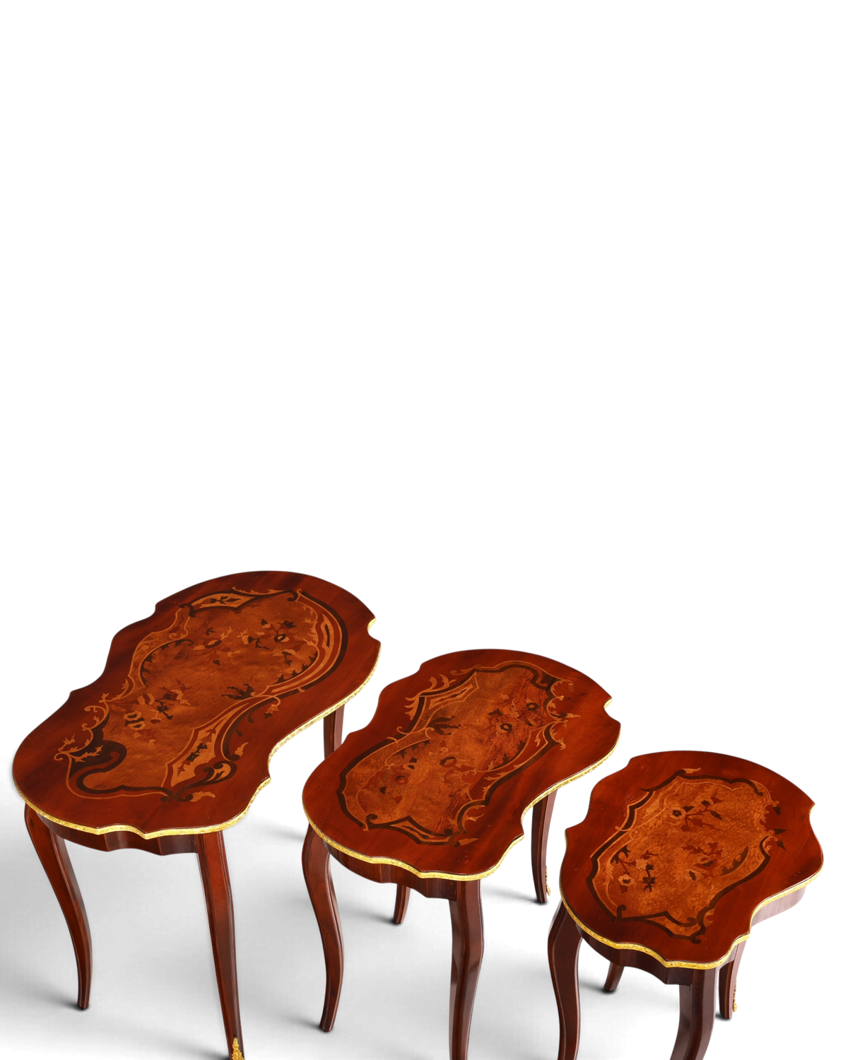 Traumhaftes Beistelltisch Set 3er Satz Barock Antik Barock Stil Tisch Set