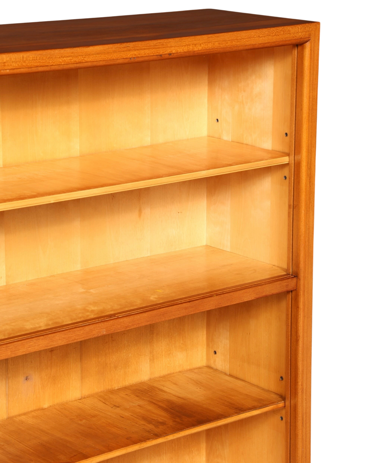 Hauptstadt Möblerei Mid Century Bücherregal aus Holz mit höhenverstellbaren Regalböden und schöner Maserung
