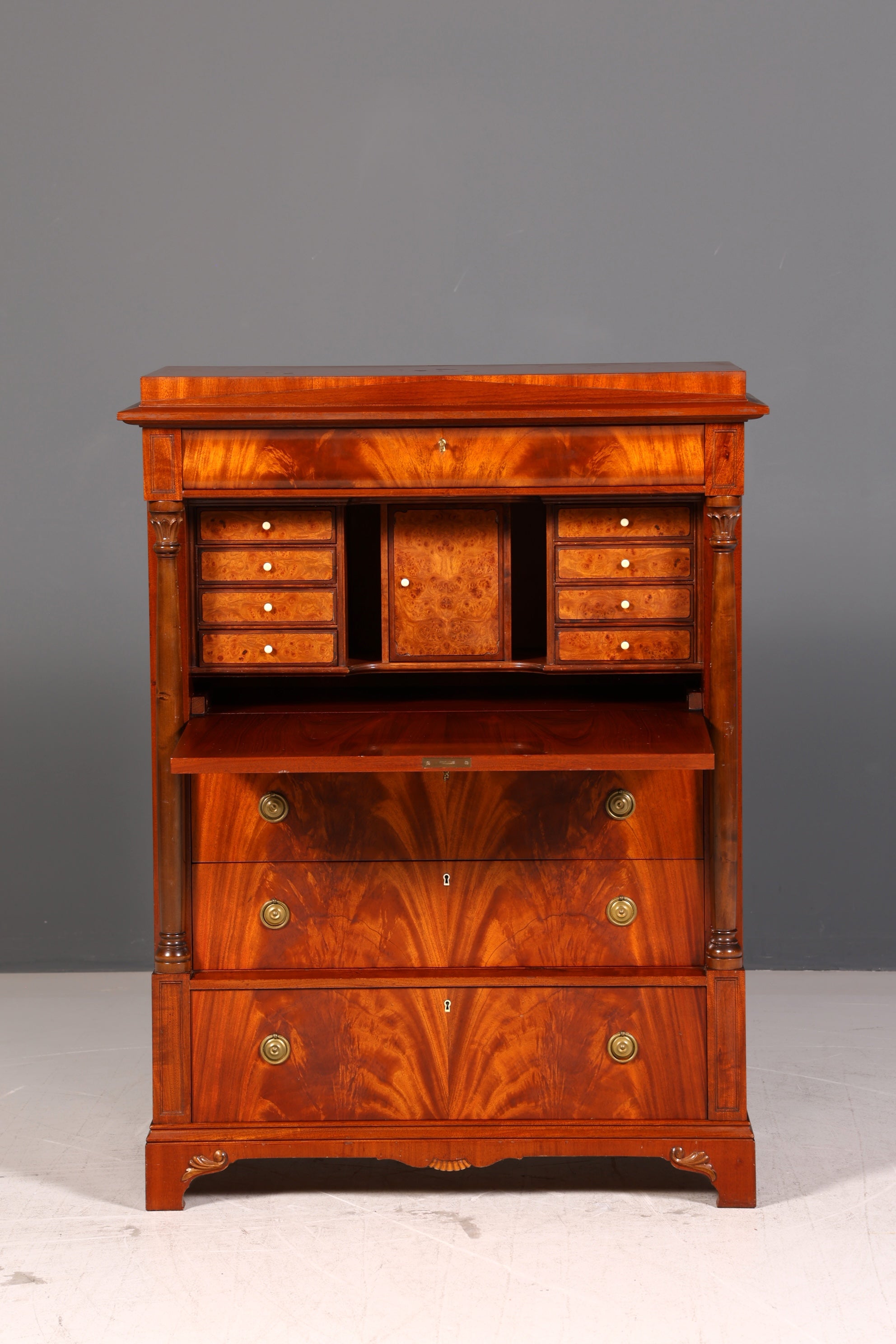 Wunderschöner Original Biedermeier Sekretär Englisch Kommode Antik Bürokommode
