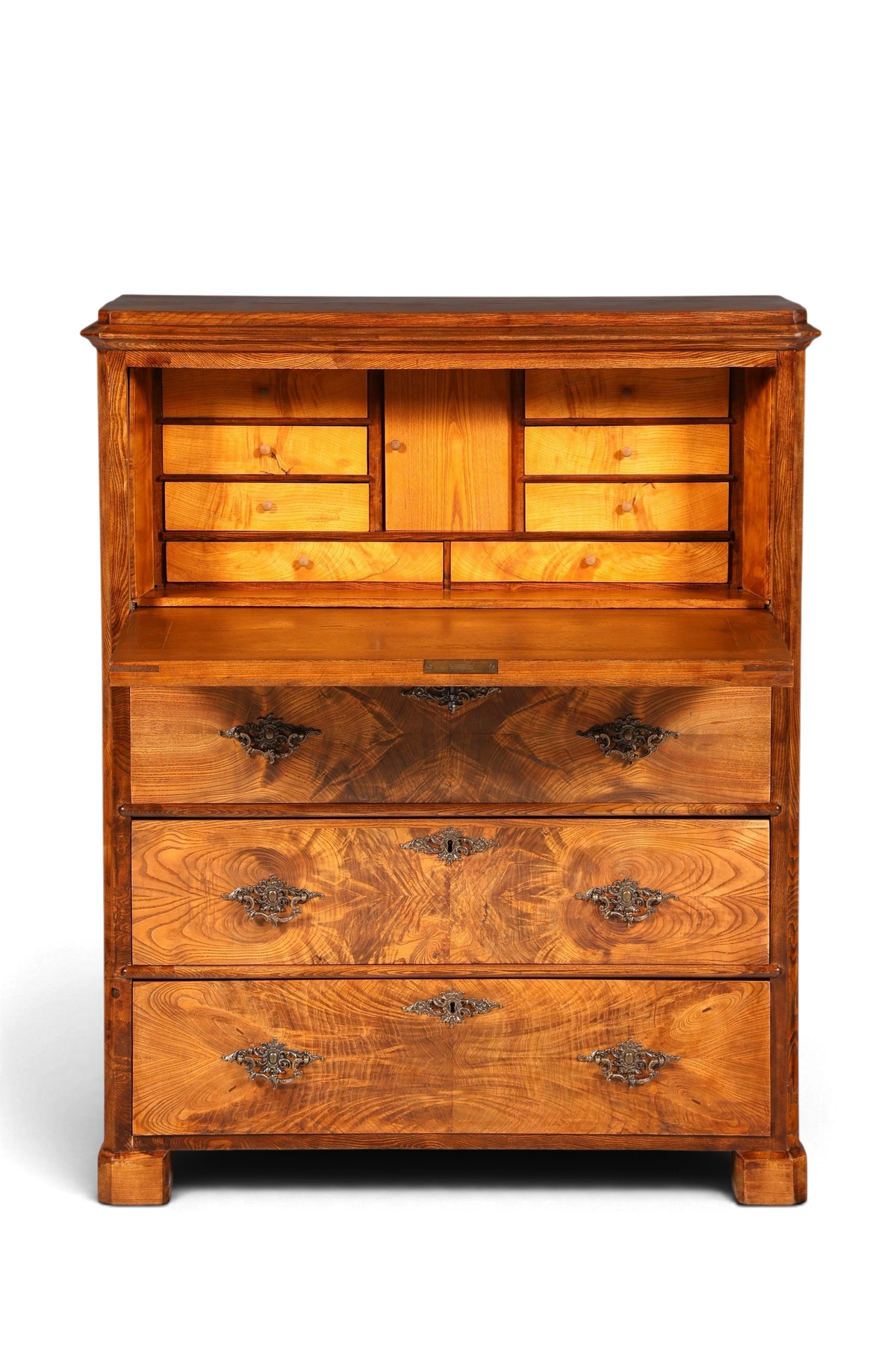 F830 Finish Wunderschöner Gründerzeit Sekretär Kommode Jugendstil Schubladenkommode Antik Vertiko