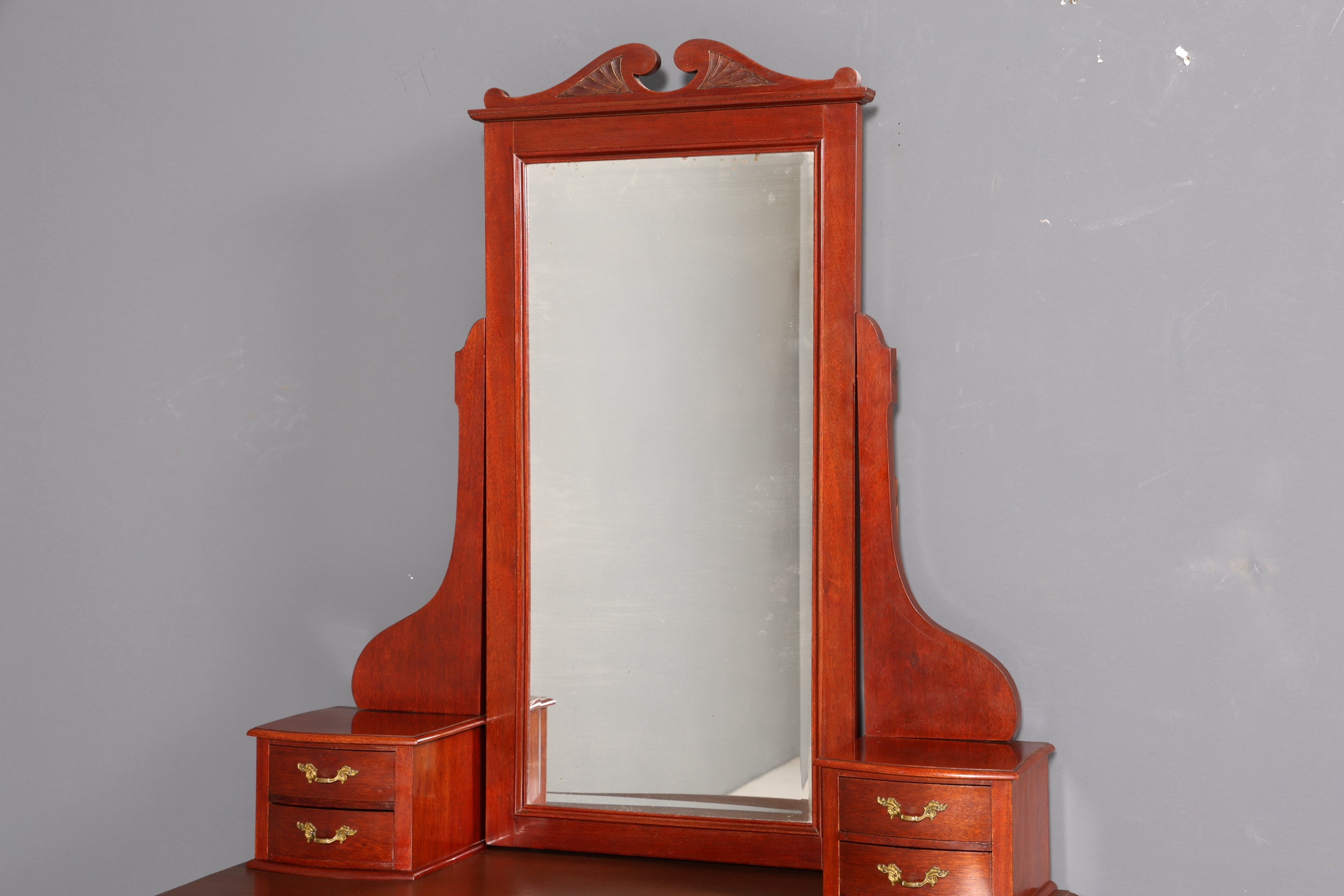 Wunderschöne Englische Kommode mit Spiegelaufsatz Barock Stil Frisierkommode Holz Schrank Flurschrank