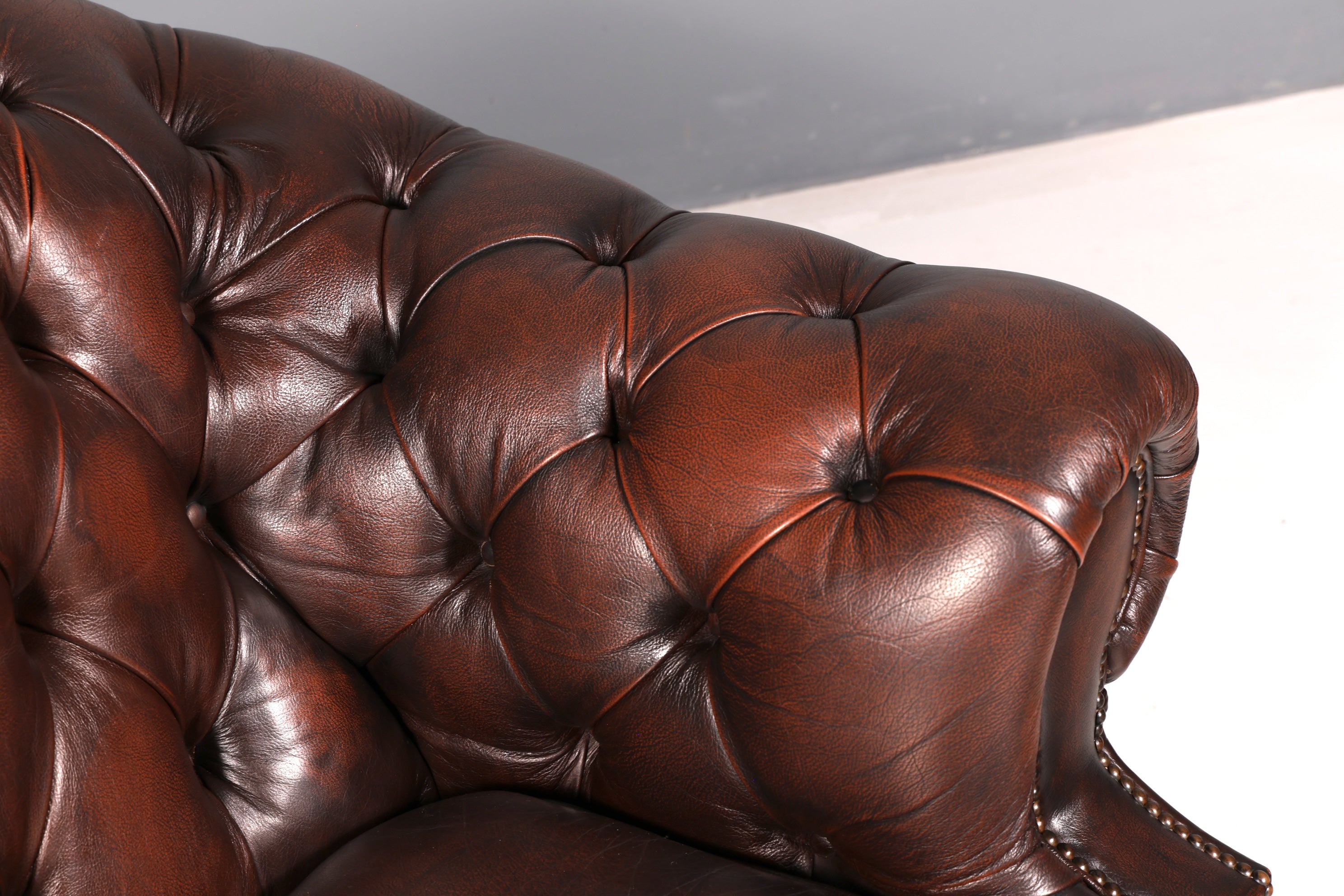 Wunderschönes Original Chesterfield Centurion Sofa 3-Sitzer Echt Leder Couch Englisch Ledersofa Vintage